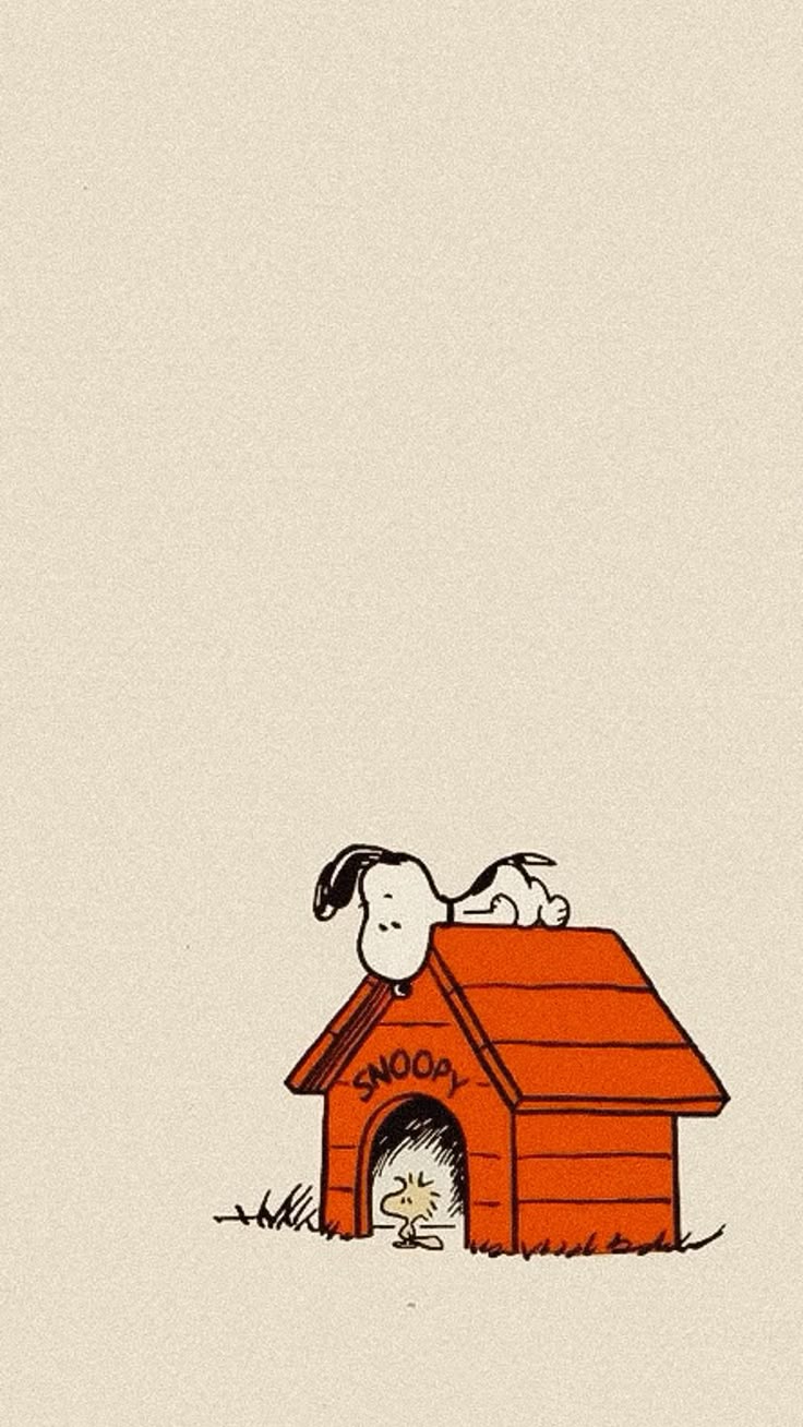 736x1308 Cute Snoopy lockscreen wallpaper neutral red aesthetic iphone Charlie Brown peanuts Woodstock