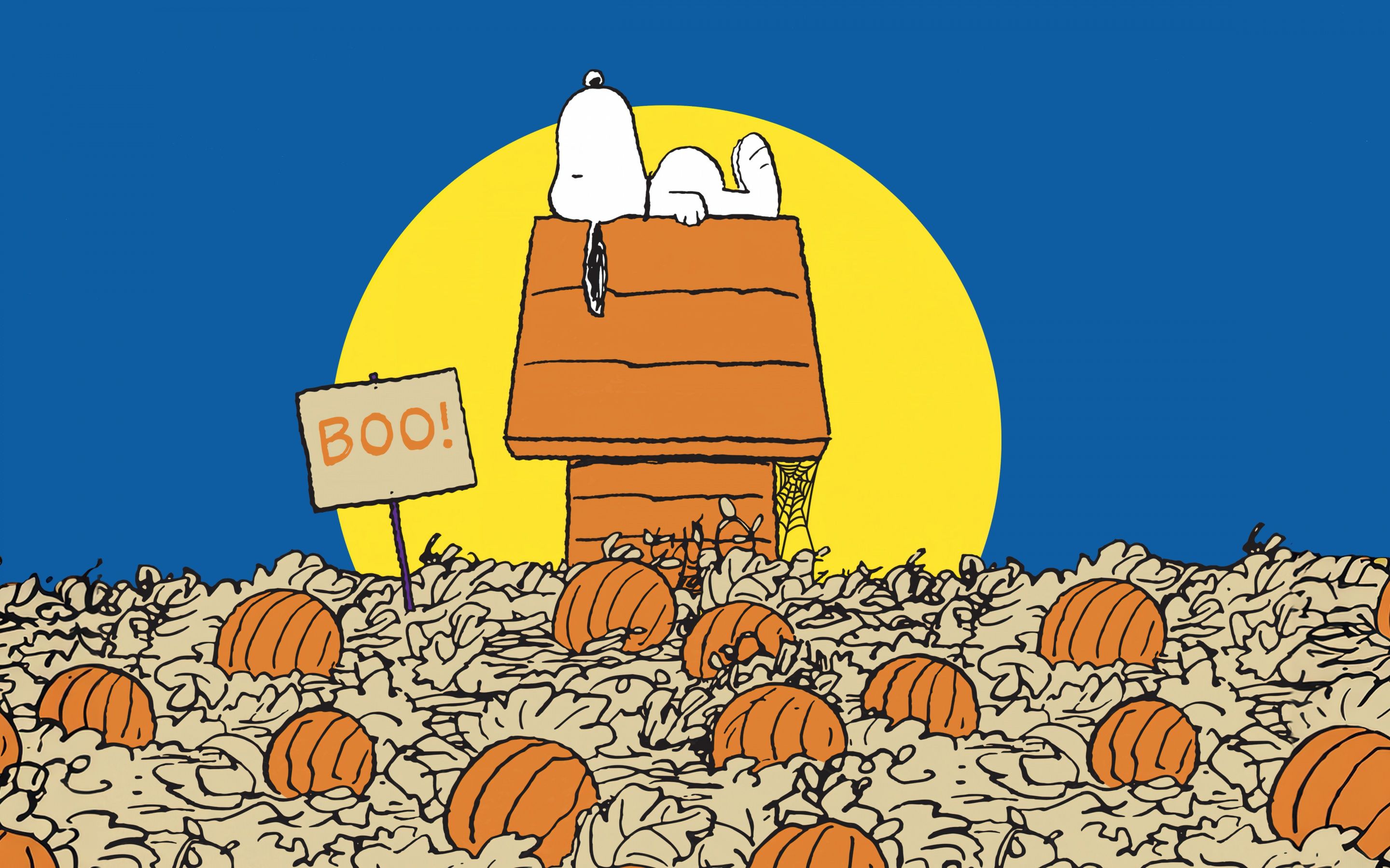 2880x1800 Snoopy Halloween Wallpaper 4K, Pumpkins, Halloween pumpkins