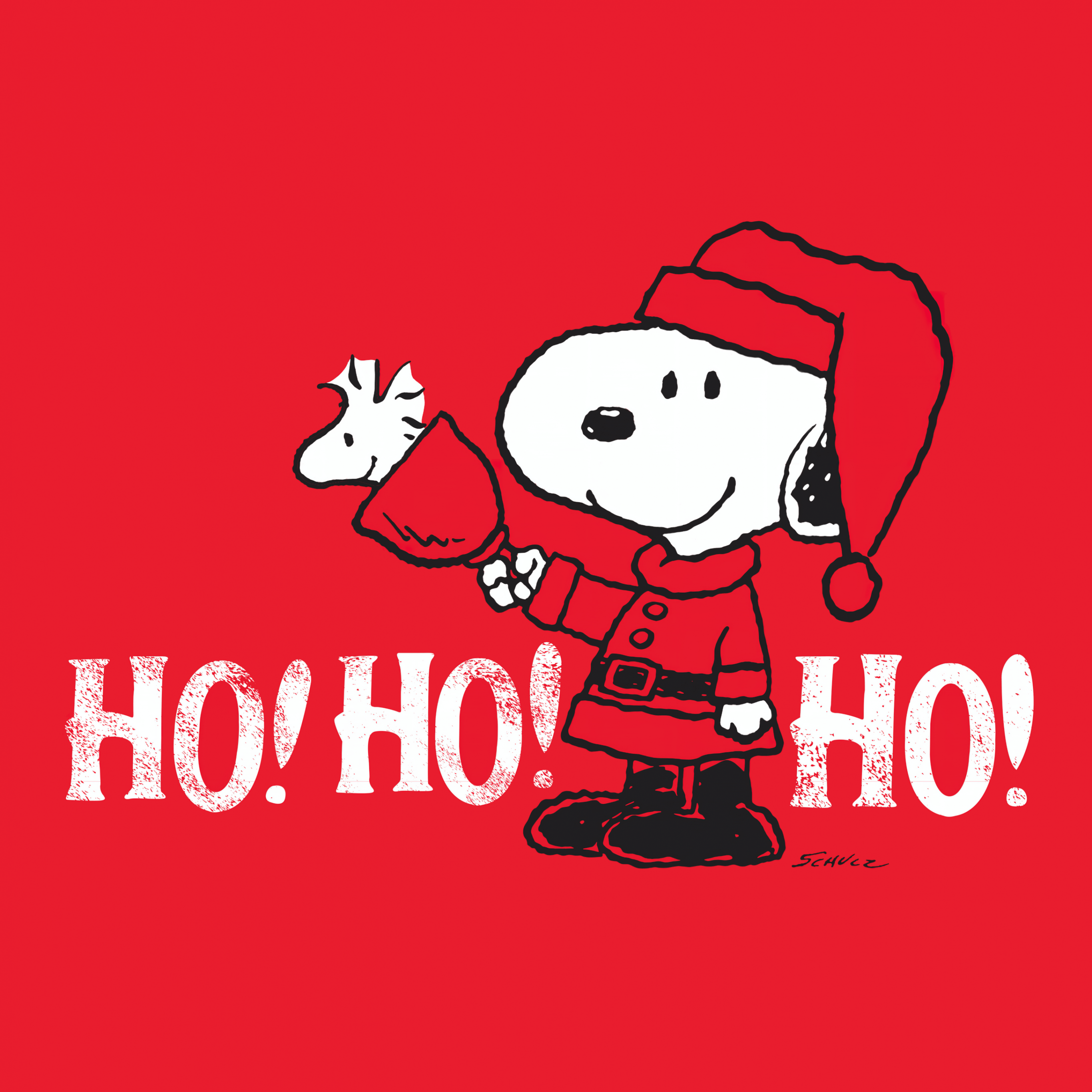 2732x2732 Snoopy Wallpaper 4K, Santa Claus, Red aesthetic, 5K
