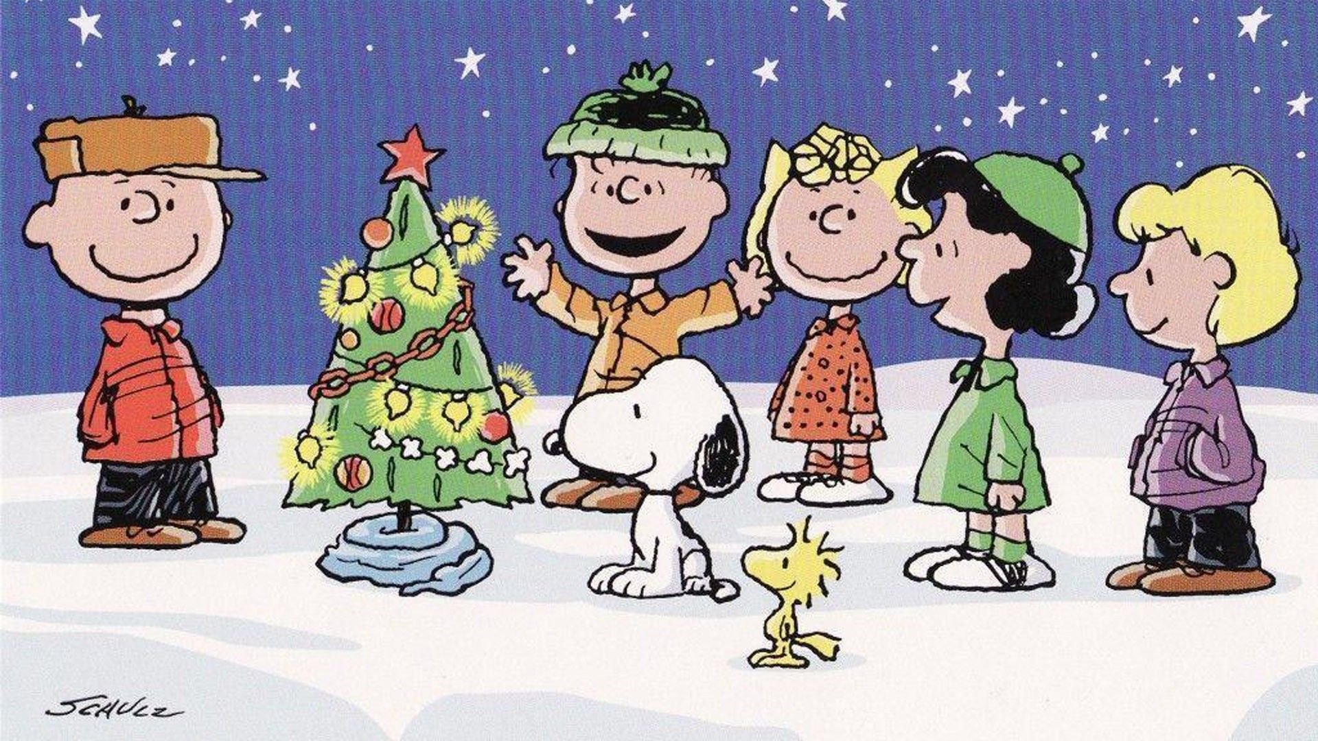 1920x1080 Snoopy With Friends HD Snoopy Christmas Wallpaper