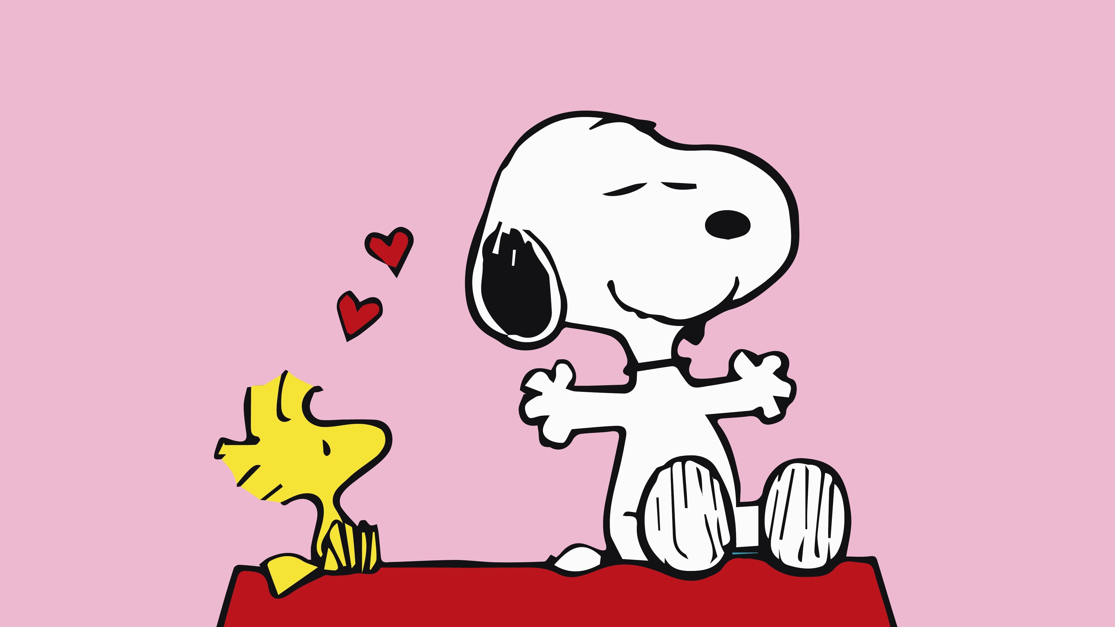 3840x2160 Snoopy and Little Bird Woodstock Aesthetic Wallpaper 4k for Desktop