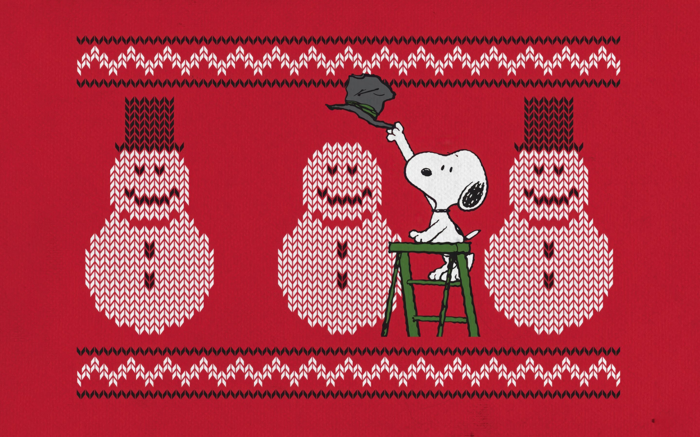 2880x1800 Snoopy Wallpaper 4K, Snowman, Christmas background