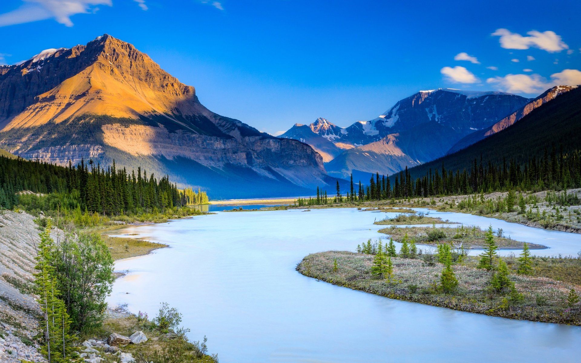 1920x1200 Majestic Canadian Mountains and RiverK Ultra HD Nature Landscape Wallpaperx2400