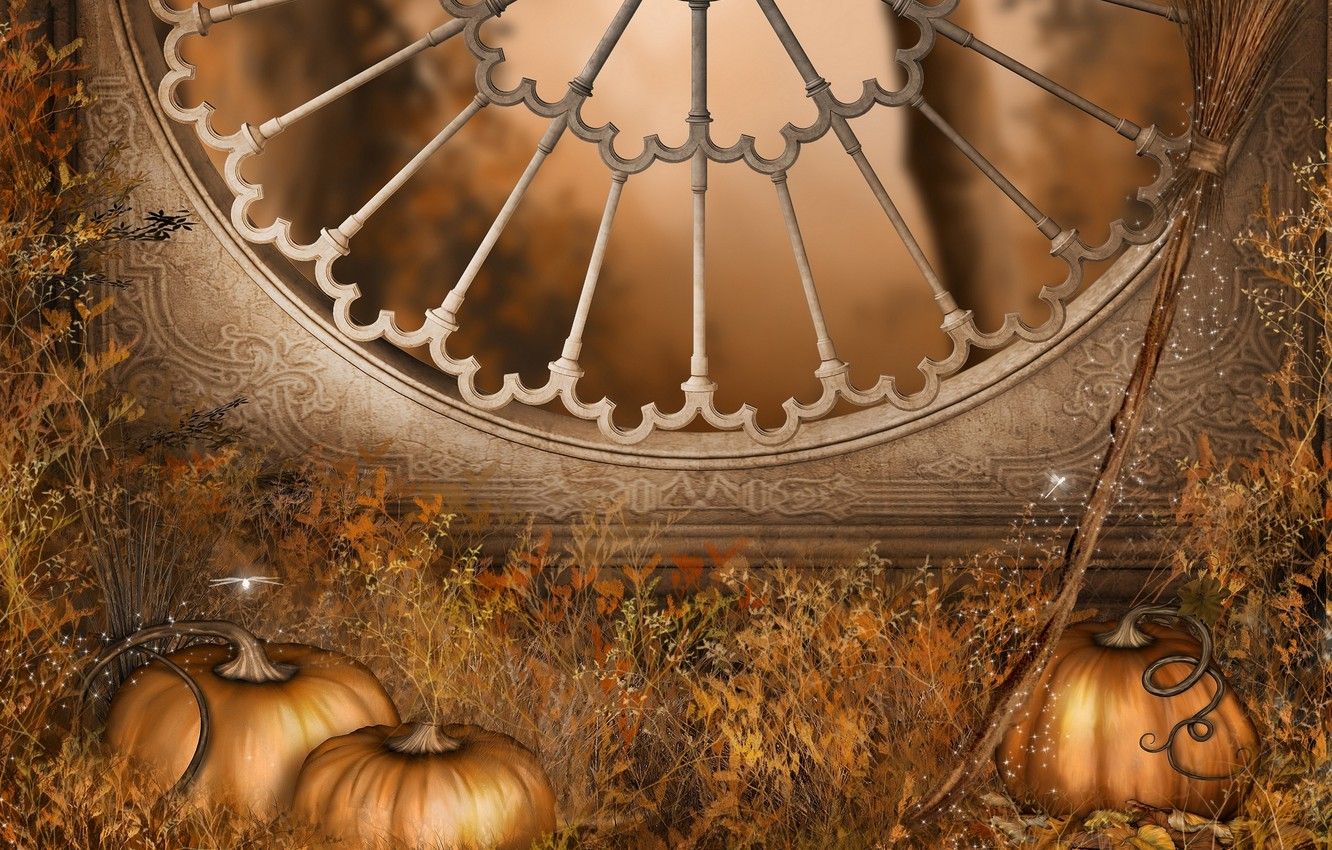 1332x850 Autumn Goth Wallpaper