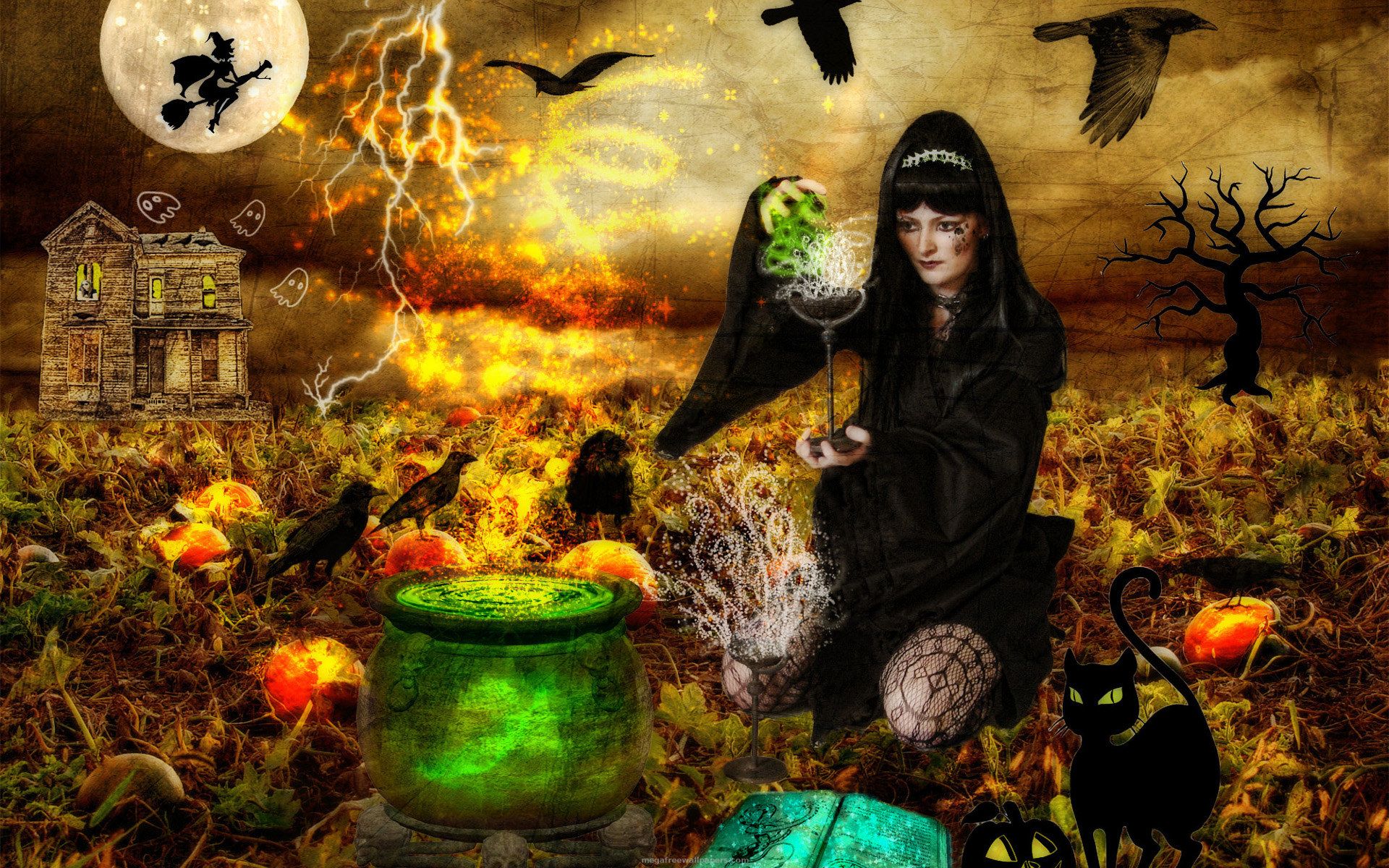 1920x1200 Download Woman Gothic HD Wallpaper