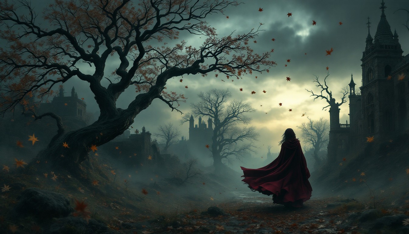 1344x768 Free Gothic Estate Autumn Image, Estate, Autumn