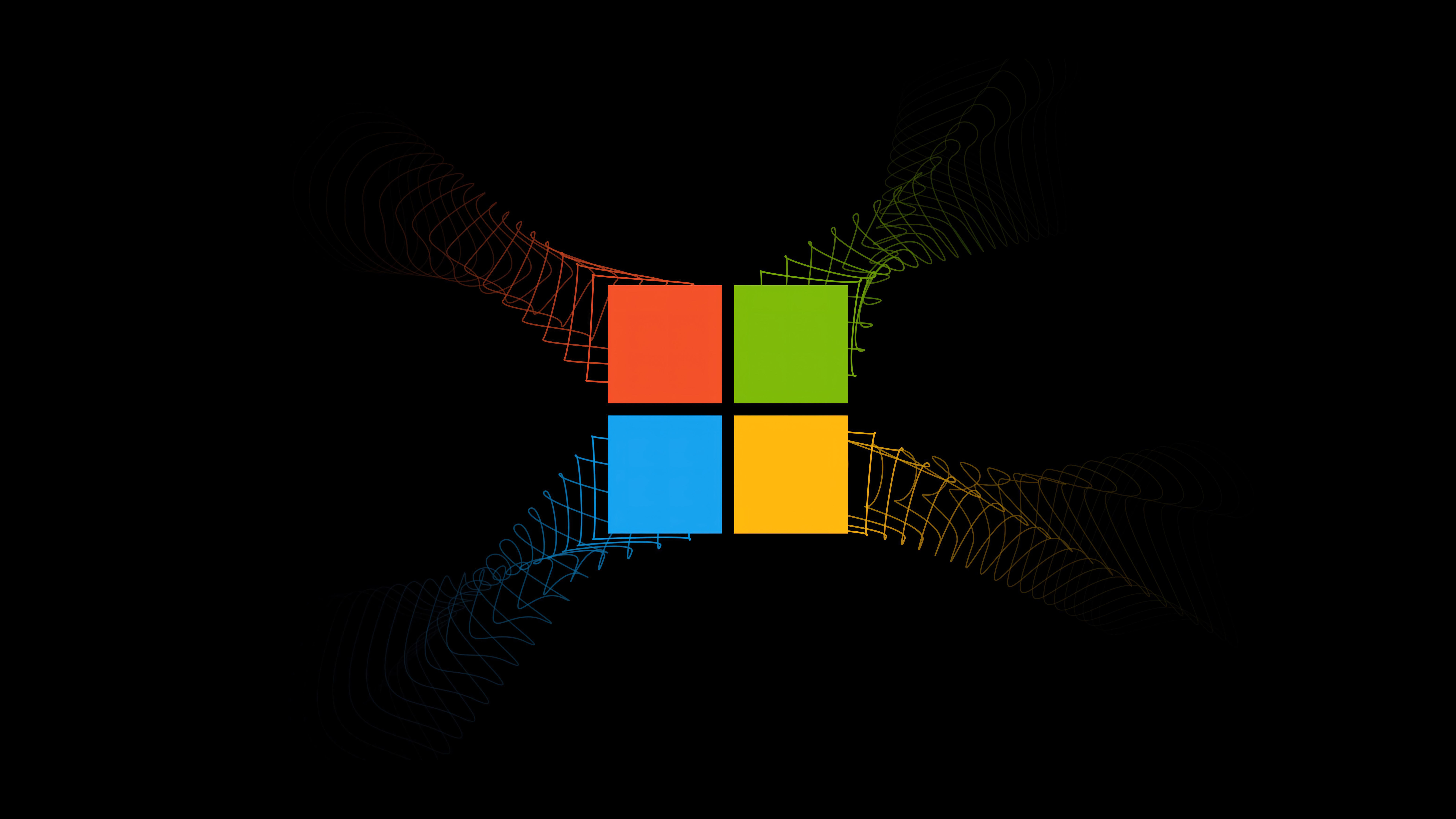 7680x4320 Multicolored microsoft windows icon on black background Desktop wallpaper 1366x768