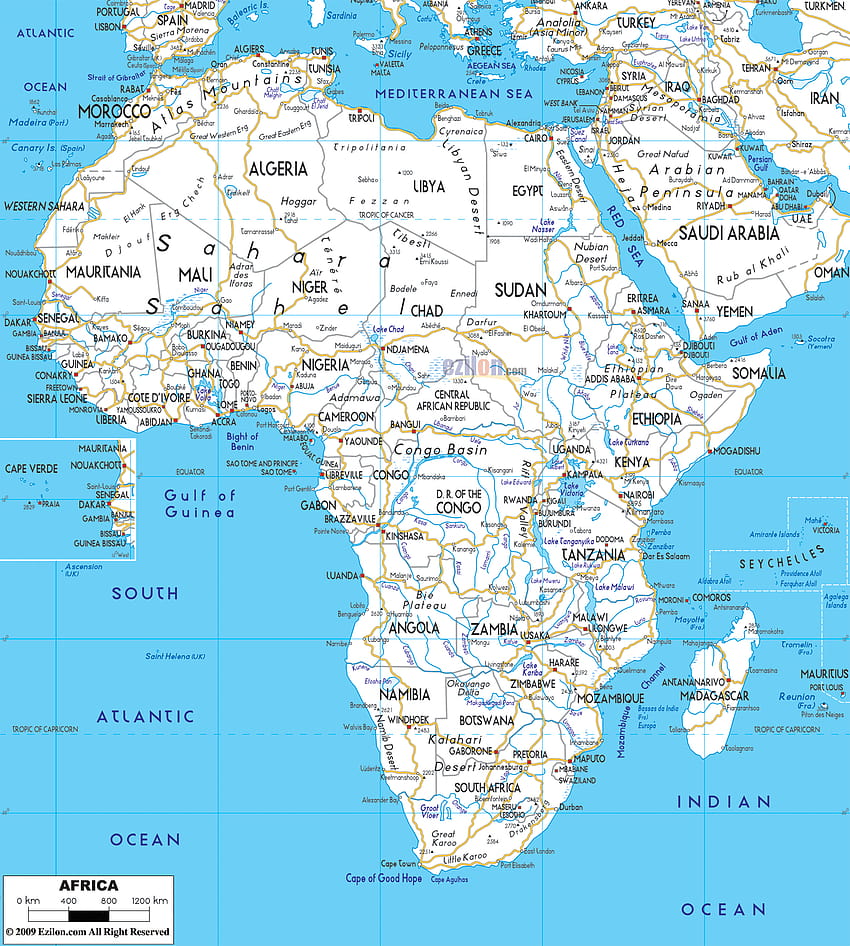 850x946 Detailed Clear Large Road Map of Africa, south africa map HD phone wallpaper