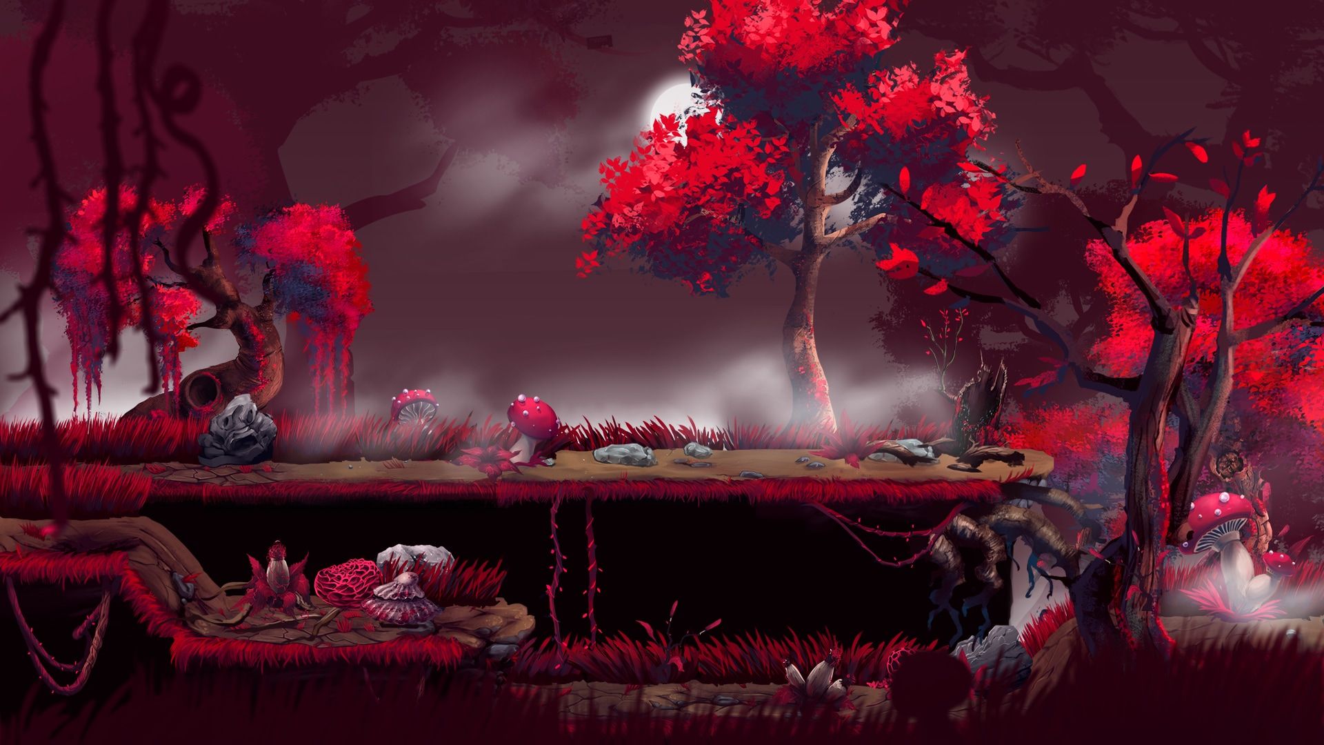 1920x1080 Alien Forest 2D in 2D Assets