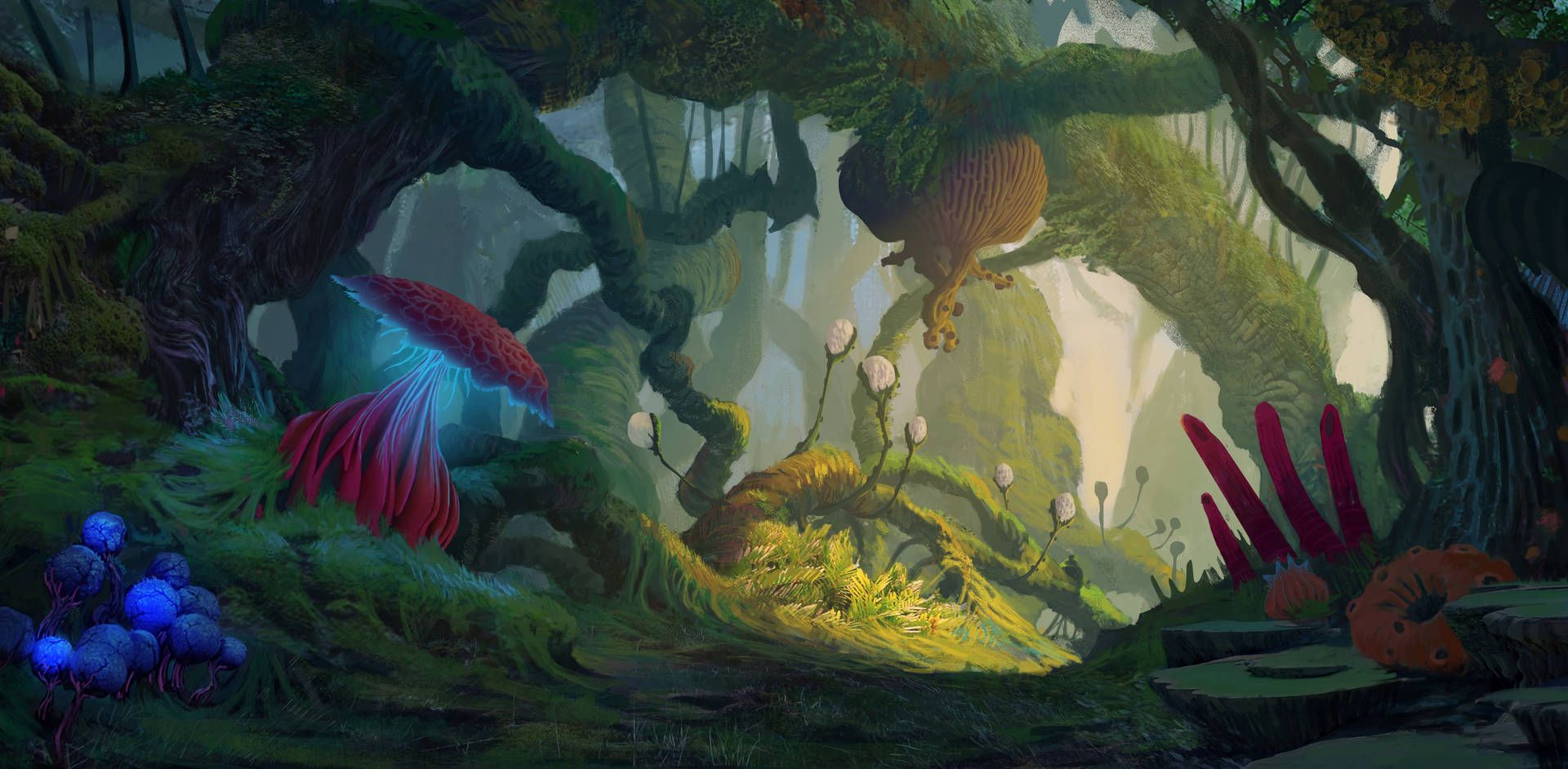 1920x942 Download Alien Jungle Landscape Wallpaper