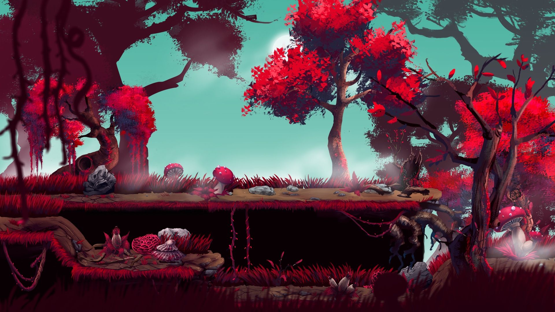 1920x1080 Alien Forest 2D in 2D Assets