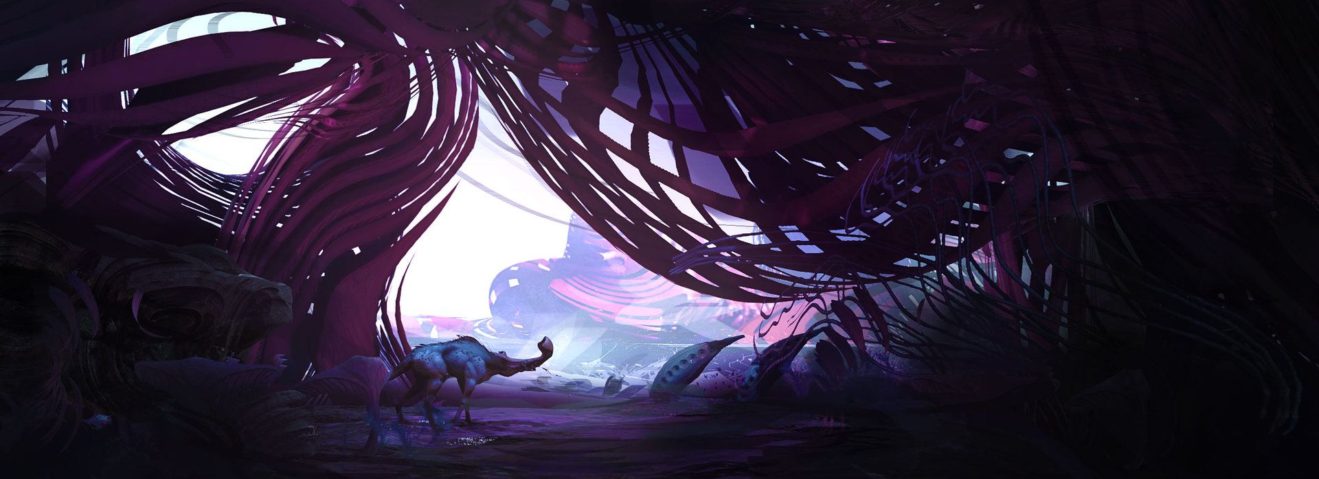 1920x698 Alien forest