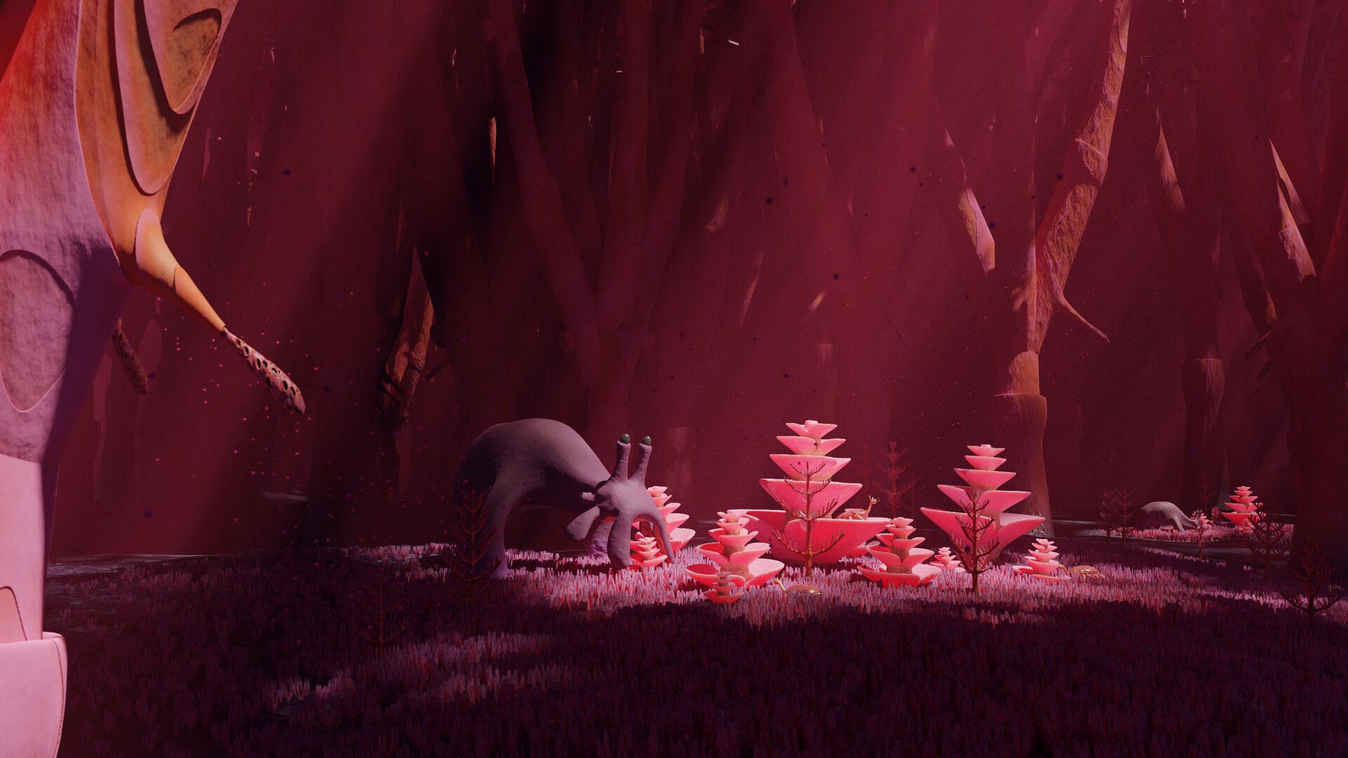 1920x1080 a red alien forest