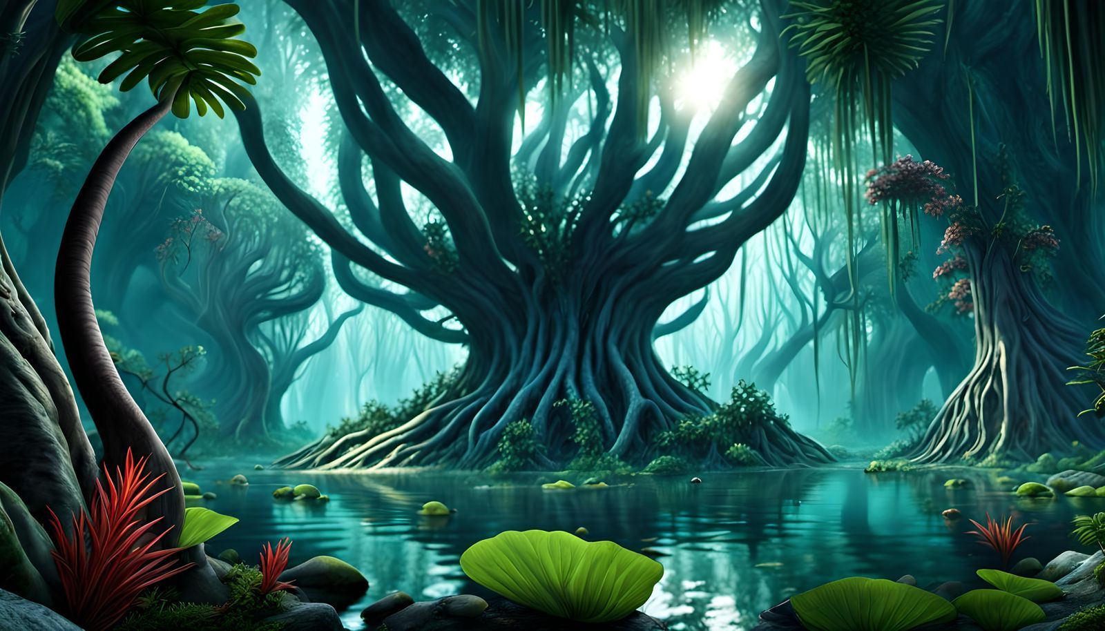 1600x914 Alien Forest 4 Alien Forest Landscape