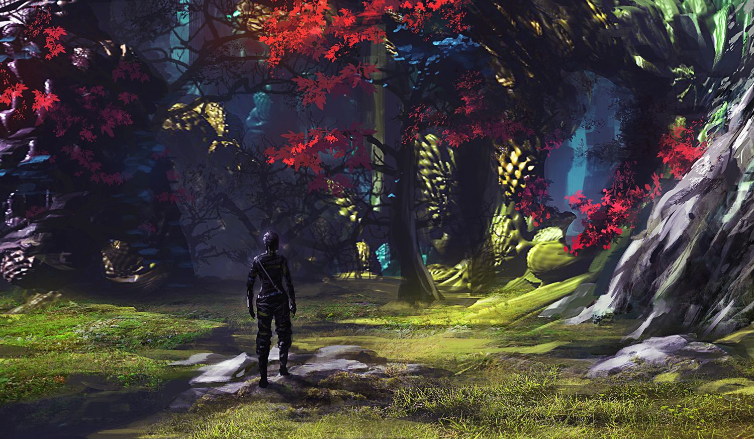 1500x873 Alien Forest by 1600 on Newgrounds