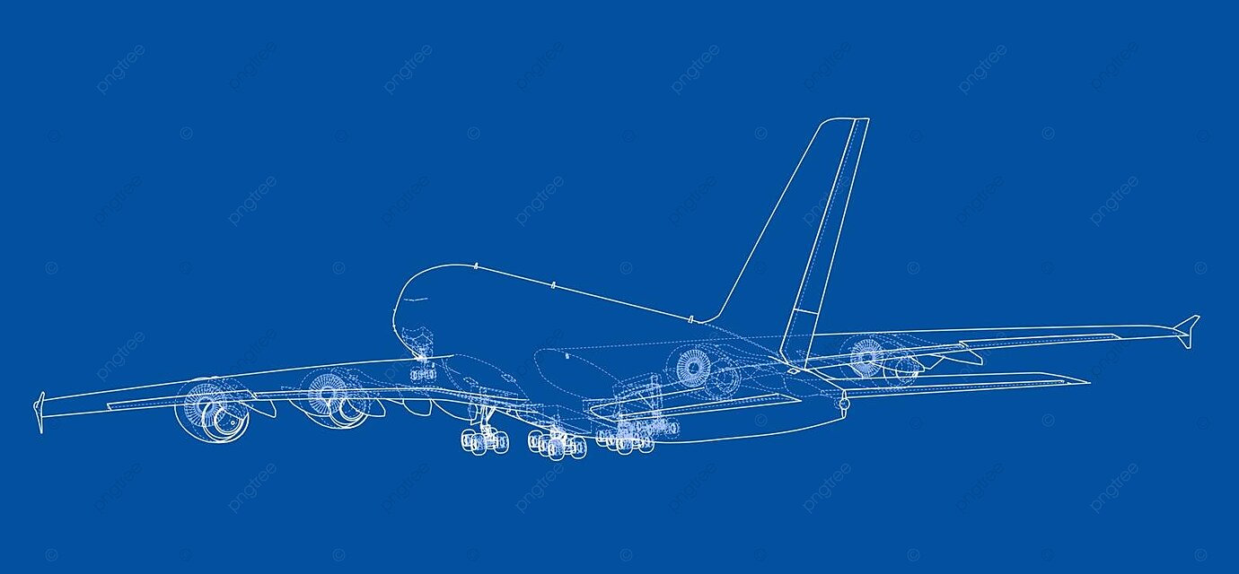 1380x640 Passenger Aircraft Vector Sketch Icon Blueprint Vector, Sketch, Icon, Blueprint Illustration Background And Wallpaper For Free Download