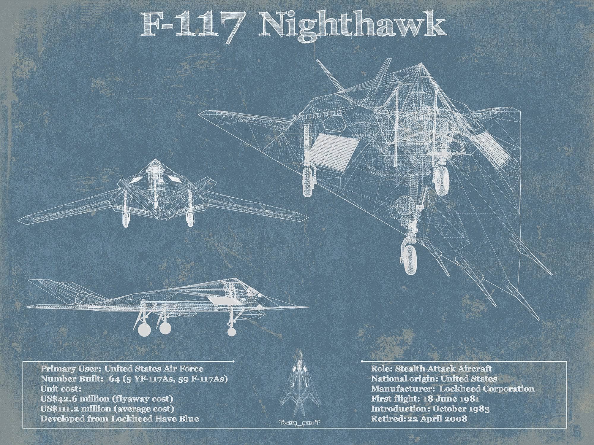 2000x1500 F 117 Nighthawk Military Aircraft Patent Military Wall Art By Cutler West