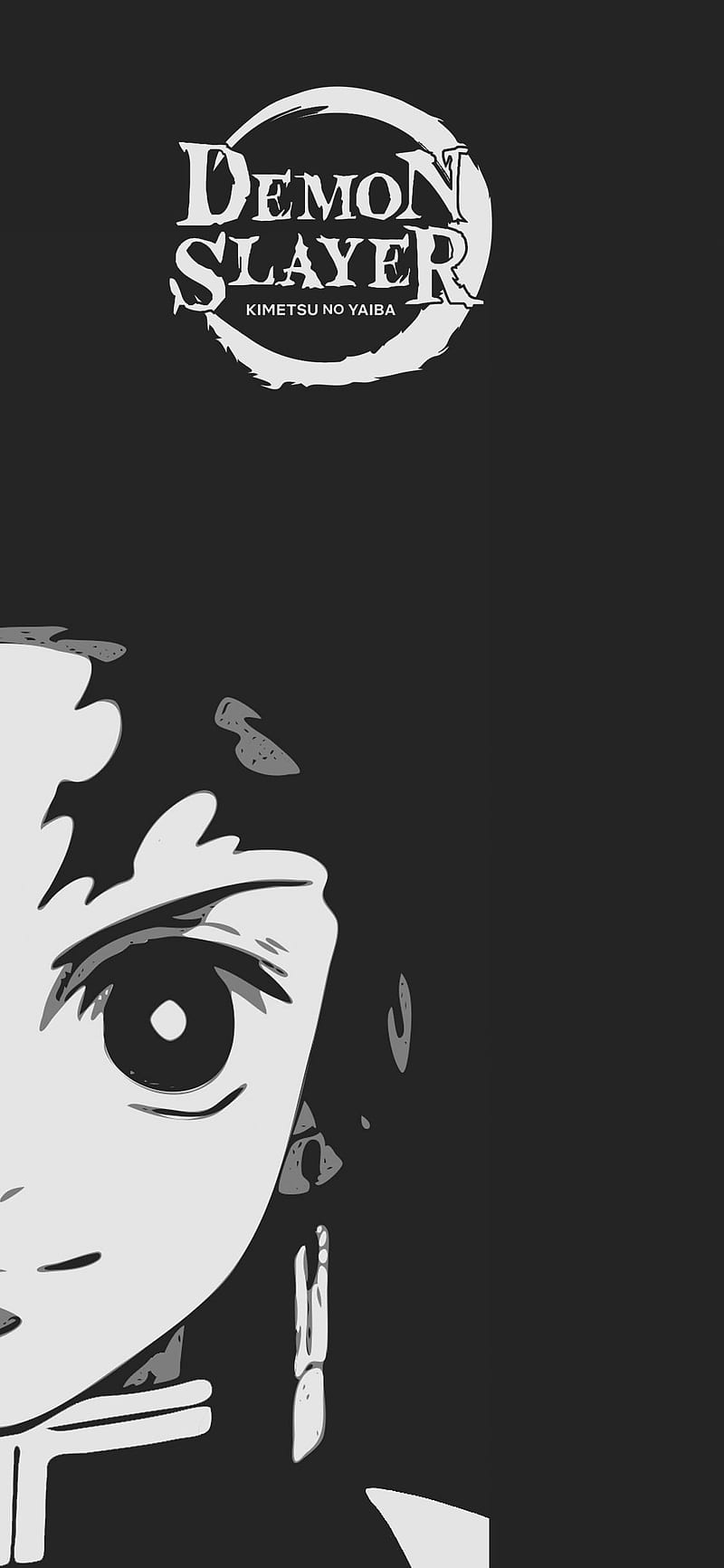 800x1732 Tanjiro Kamado, gray, demon slayer, kimetsu no yaiba, anime, HD phone wallpaper