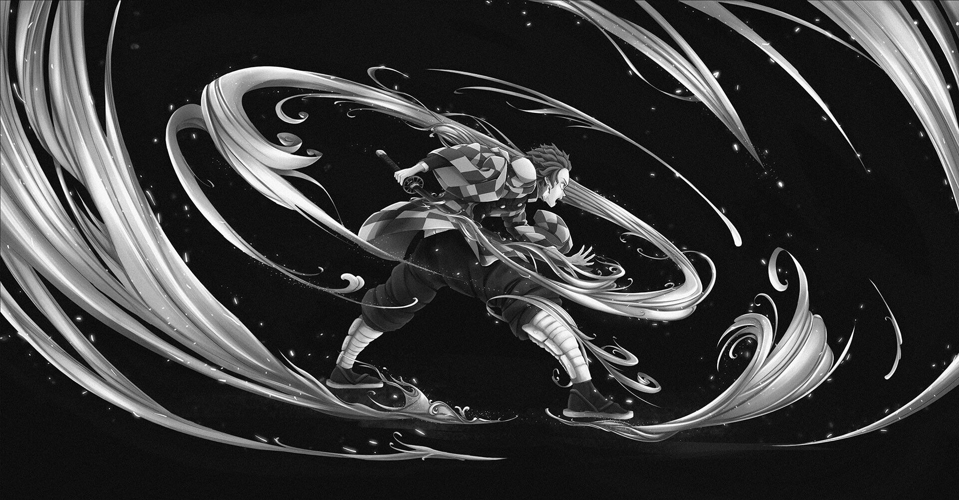 1920x1001 Triper7 Slayer: Kamado Tanjiro Fan art