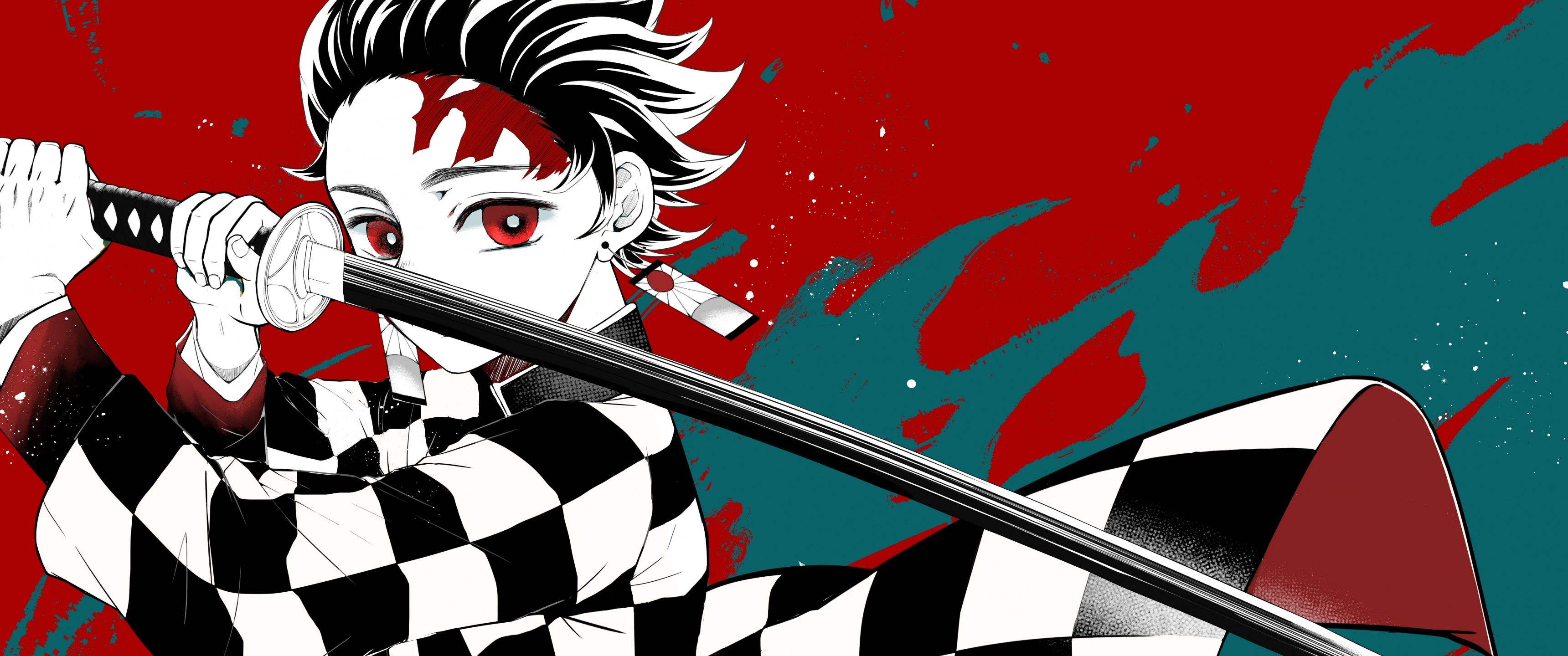 3440x1440 Tanjiro Kamado Wallpaper 4K, 8K