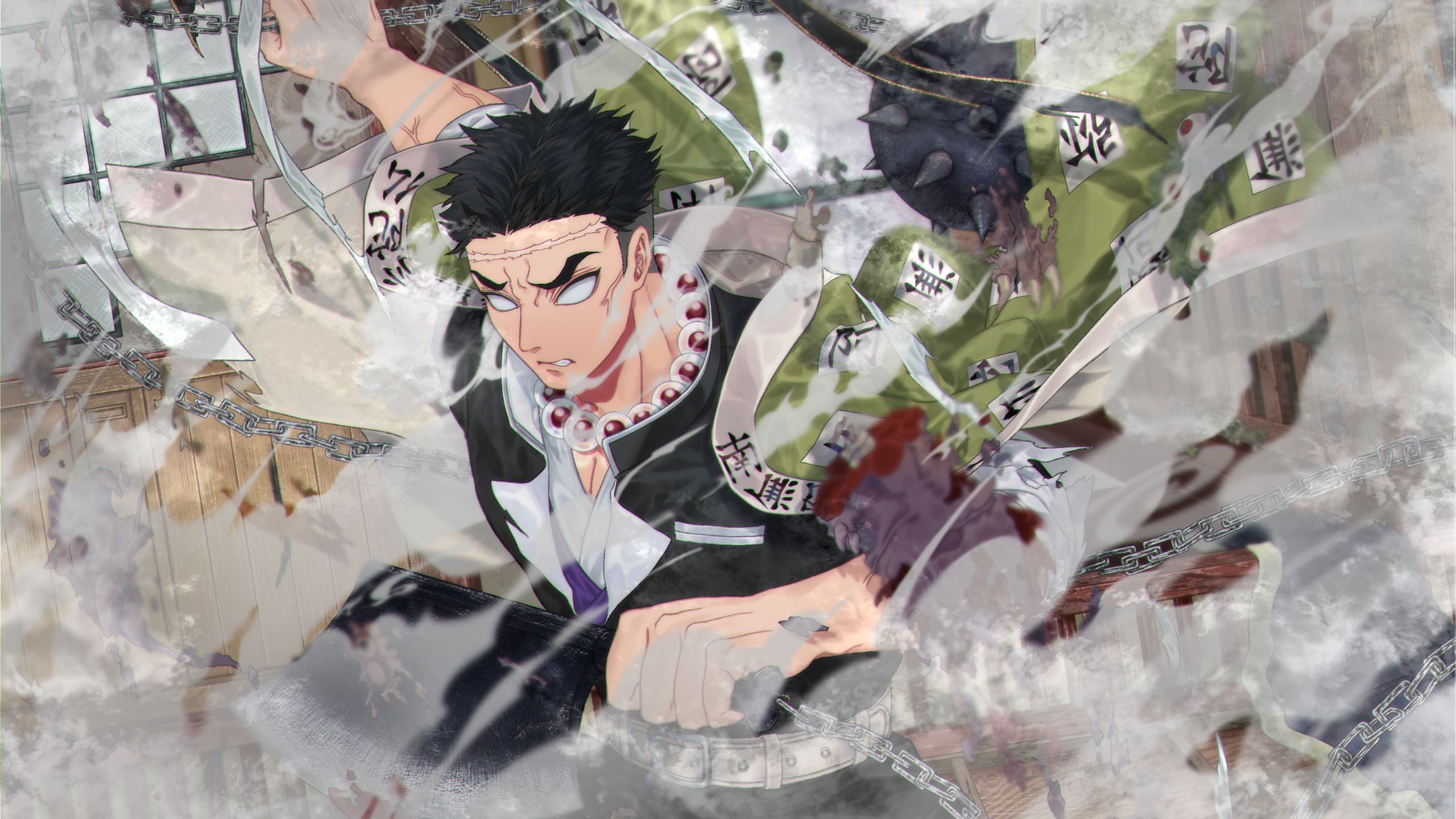 2560x1440 Demon Slayer Gyomei Himejima HD Anime Wallpaper