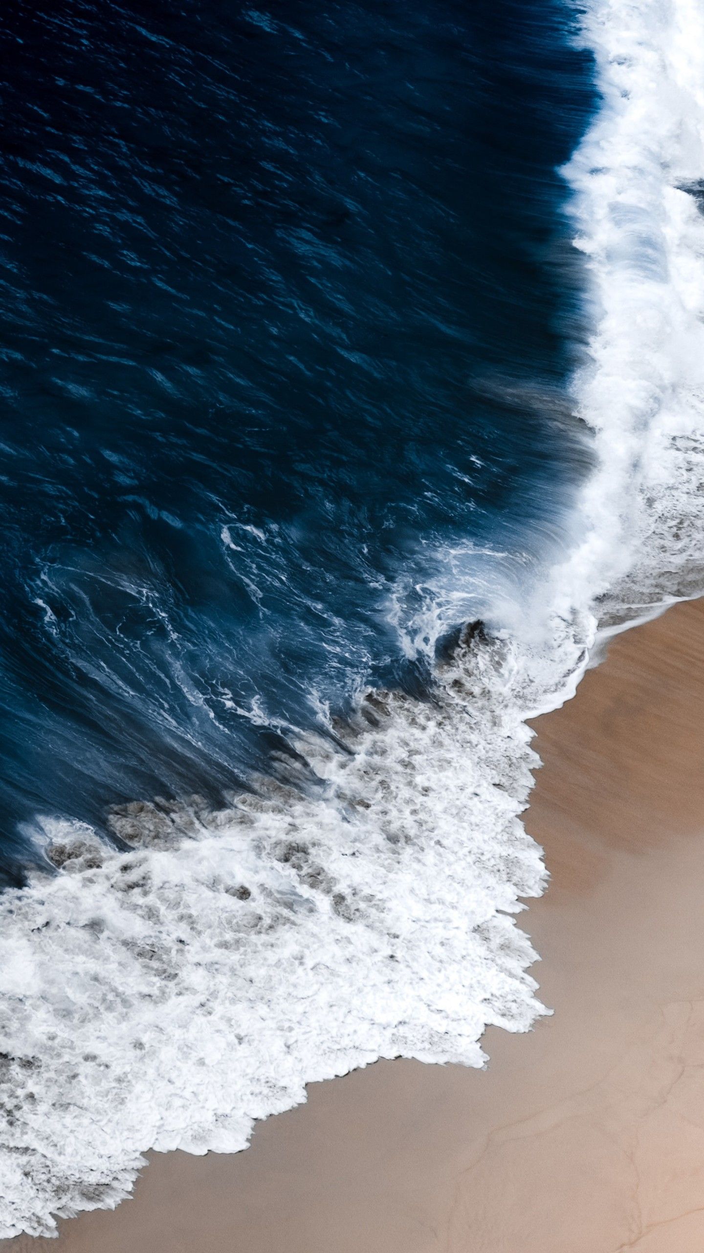 1440x2560 Wallpaper For Computer Aerial View Of Dark Blue Sea With White Wave During Day Time 4K 5K HD Desktop Wallpaper