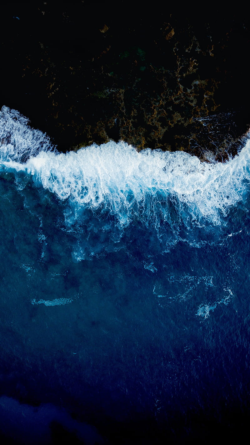 800x1422 Sea, blue, mare, marines, oceans, water, wave, waves, HD phone wallpaper