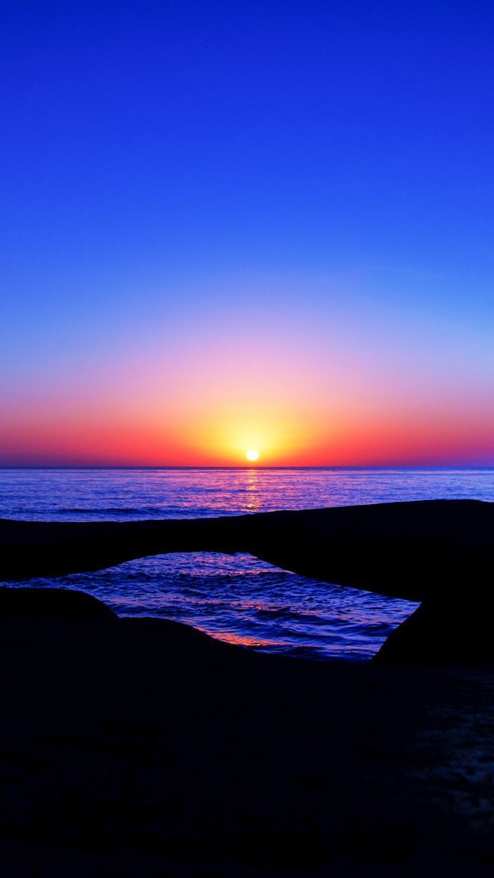720x1280 Blue Sunset Wallpaper, HD Background