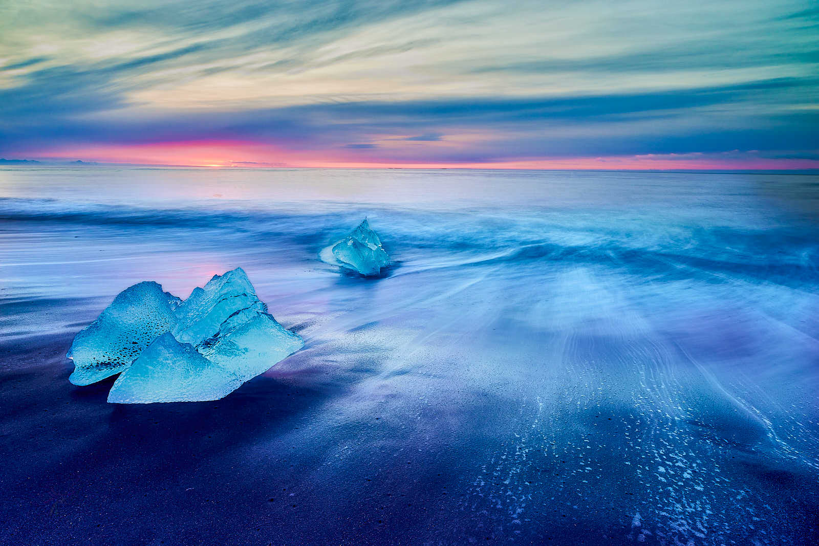 1600x1067 Scattered Diamons. Diamond Beach / Jokulsarlon Glacier Lagoon, Iceland. Fine Art Landscape and Nature Photography Prints