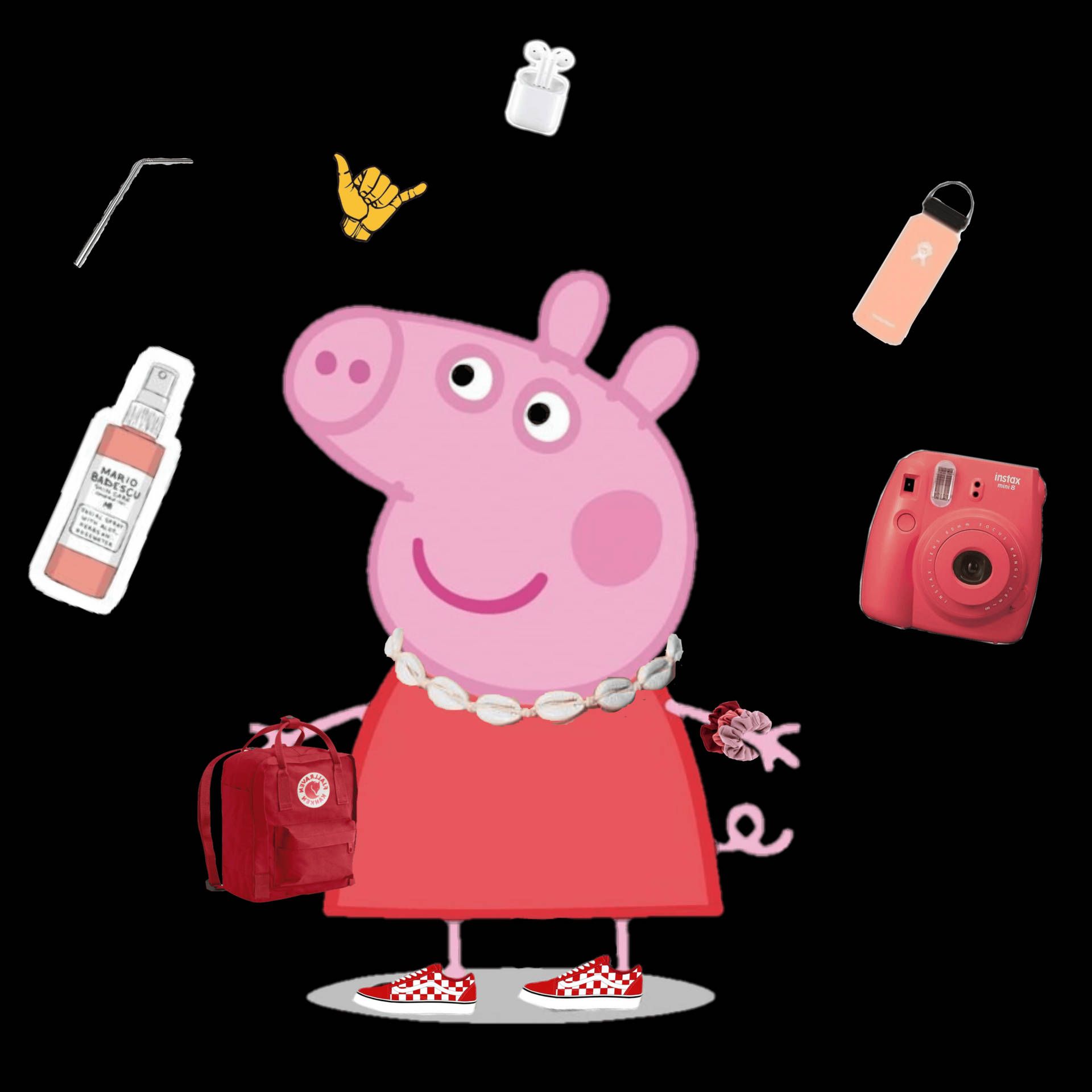 1920x1920 Download Baddie Peppa Pig Red Dress Wallpaper