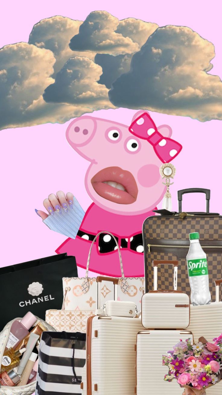 736x1308 Hi guy this is preppy peppa pig she is on her way to France