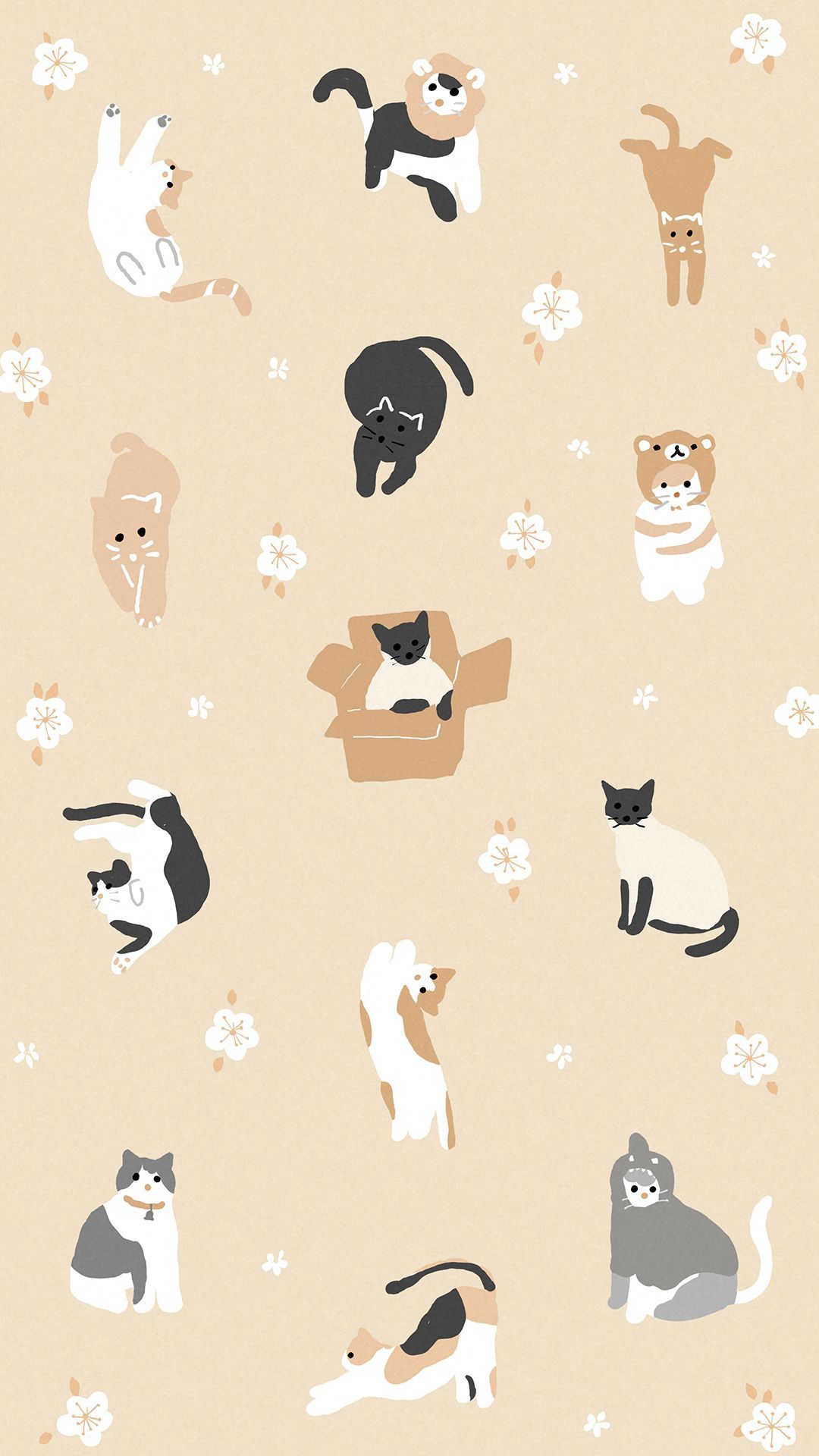 1080x1920 Preppy Cats Wallpaper
