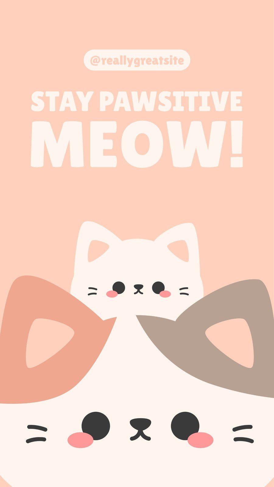 900x1600 Free customizable cat phone wallpaper templates