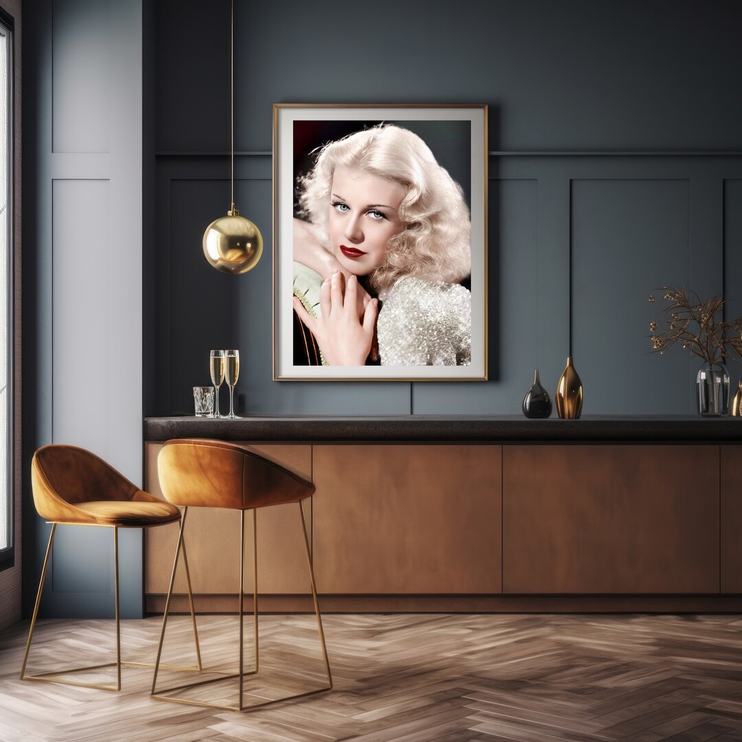 1080x1080 Ginger Rogers c. 1939 studio portrait, color, multiple sizes, vintage Hollywood actress, old movie stars: 104C