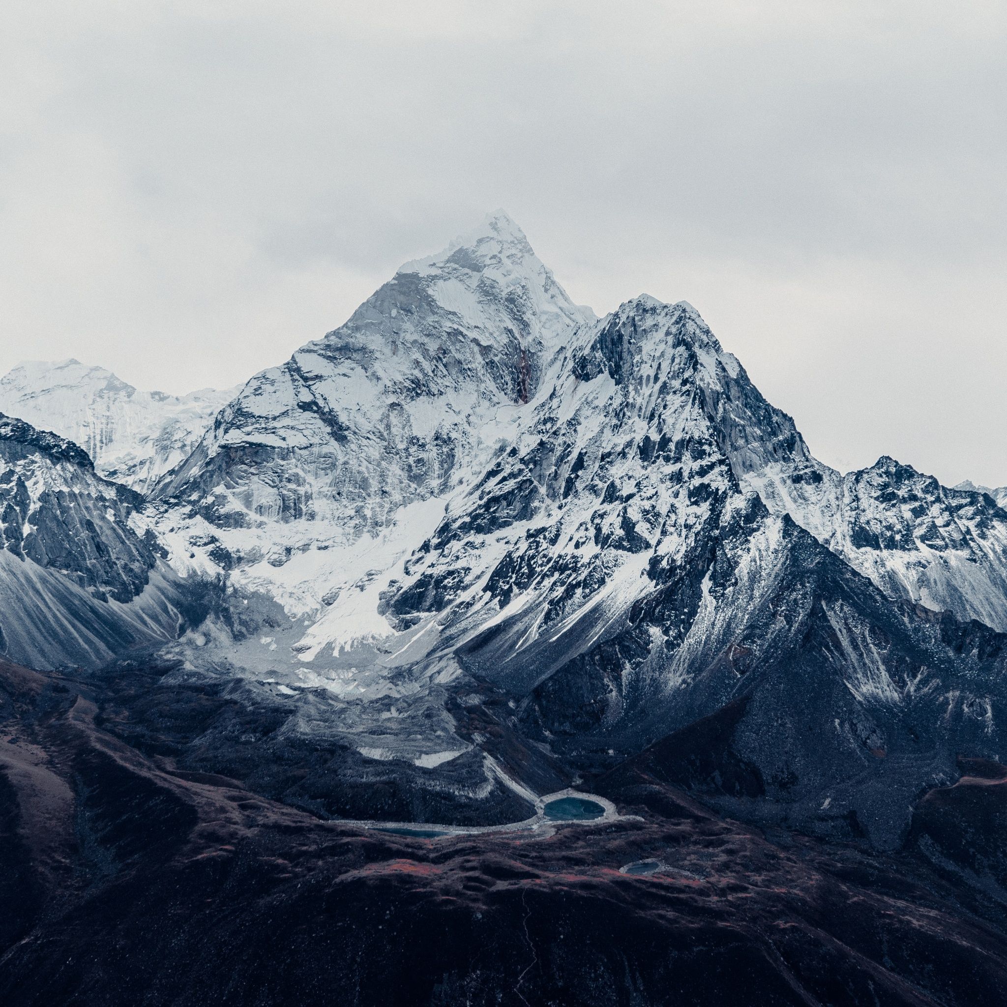 2048x2048 Mount Everest Wallpaper 4K, Mountain Peak, Himalayas, Nepal