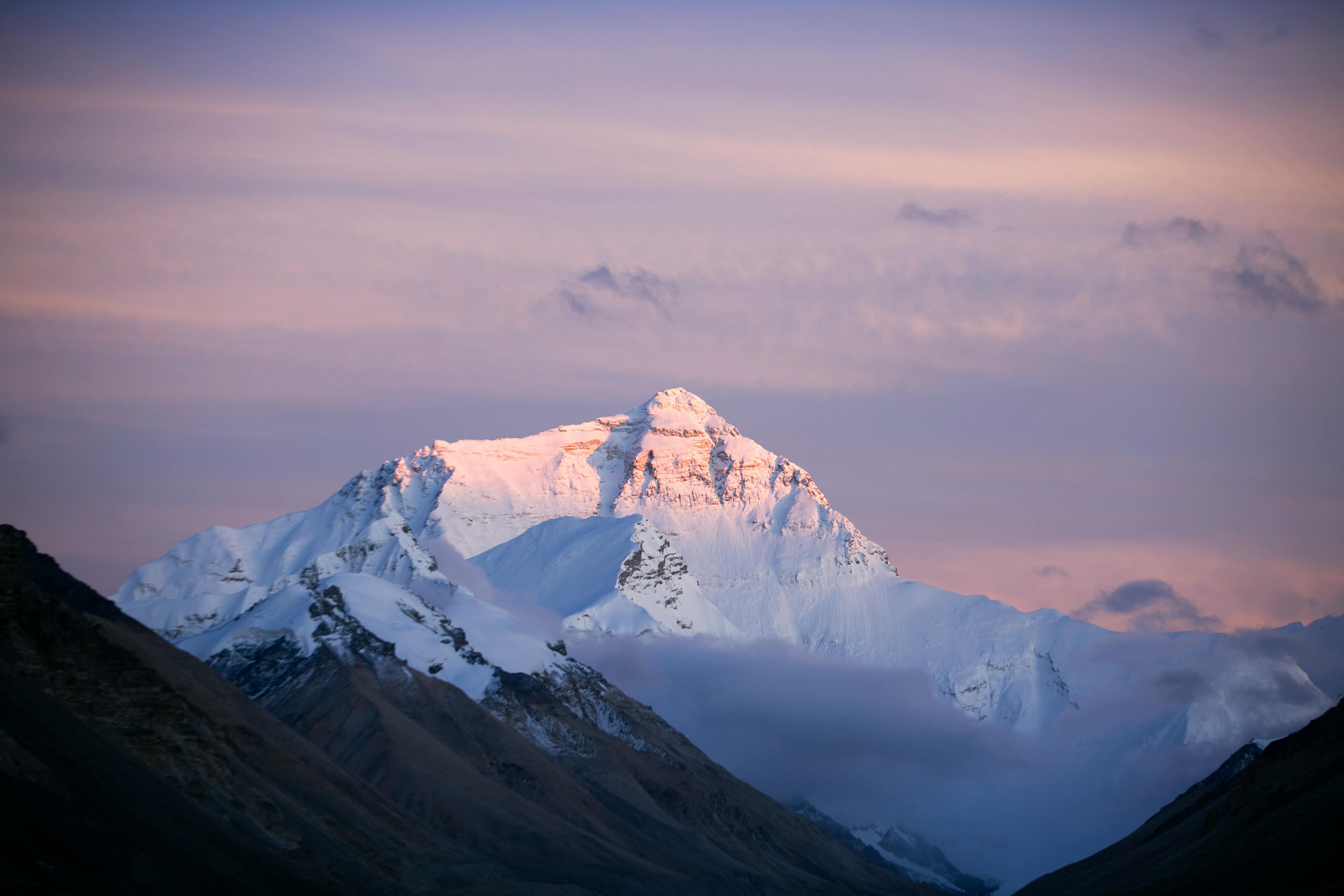 3960x2640 Clouds Above a Snow Covered Mountain · Free