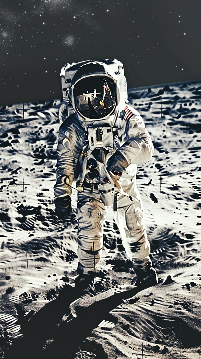 816x1456 Free Astronaut Moon Walk Image, Moon, Space