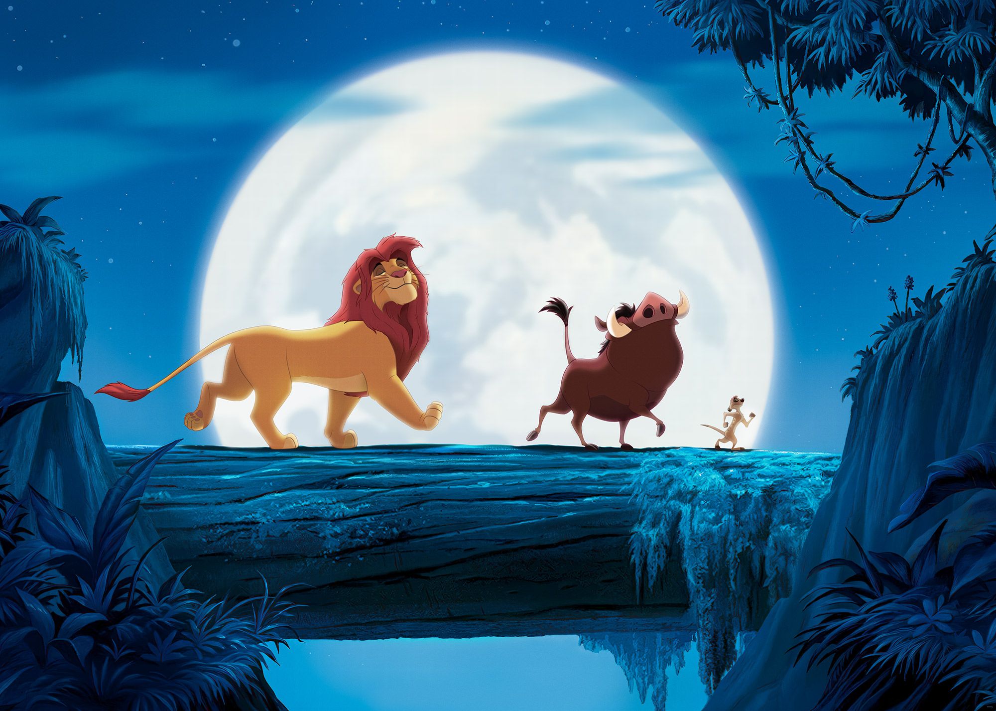 2000x1427 Disney The Lion King Full Moon Walk Mural Decor