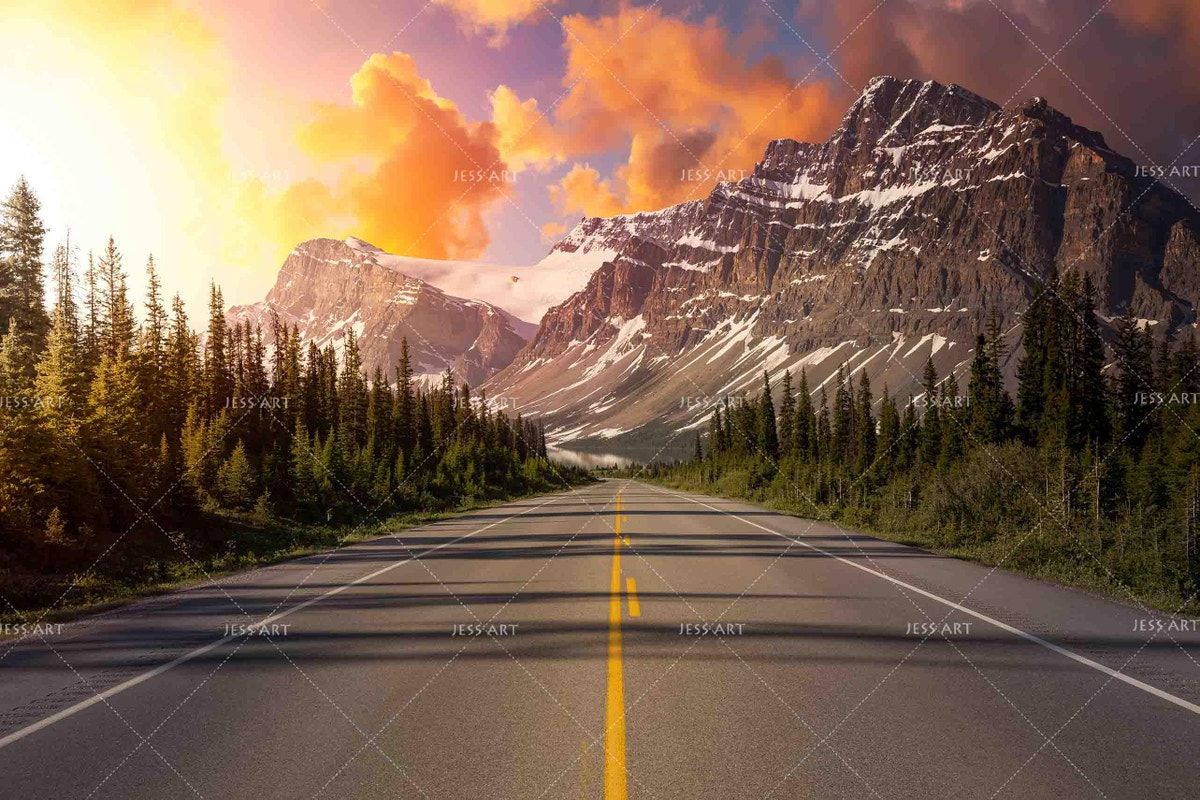 1200x800 Buy 3D Canada Icefields Parkway Wall Mural Wallpaper LQH 173 Online