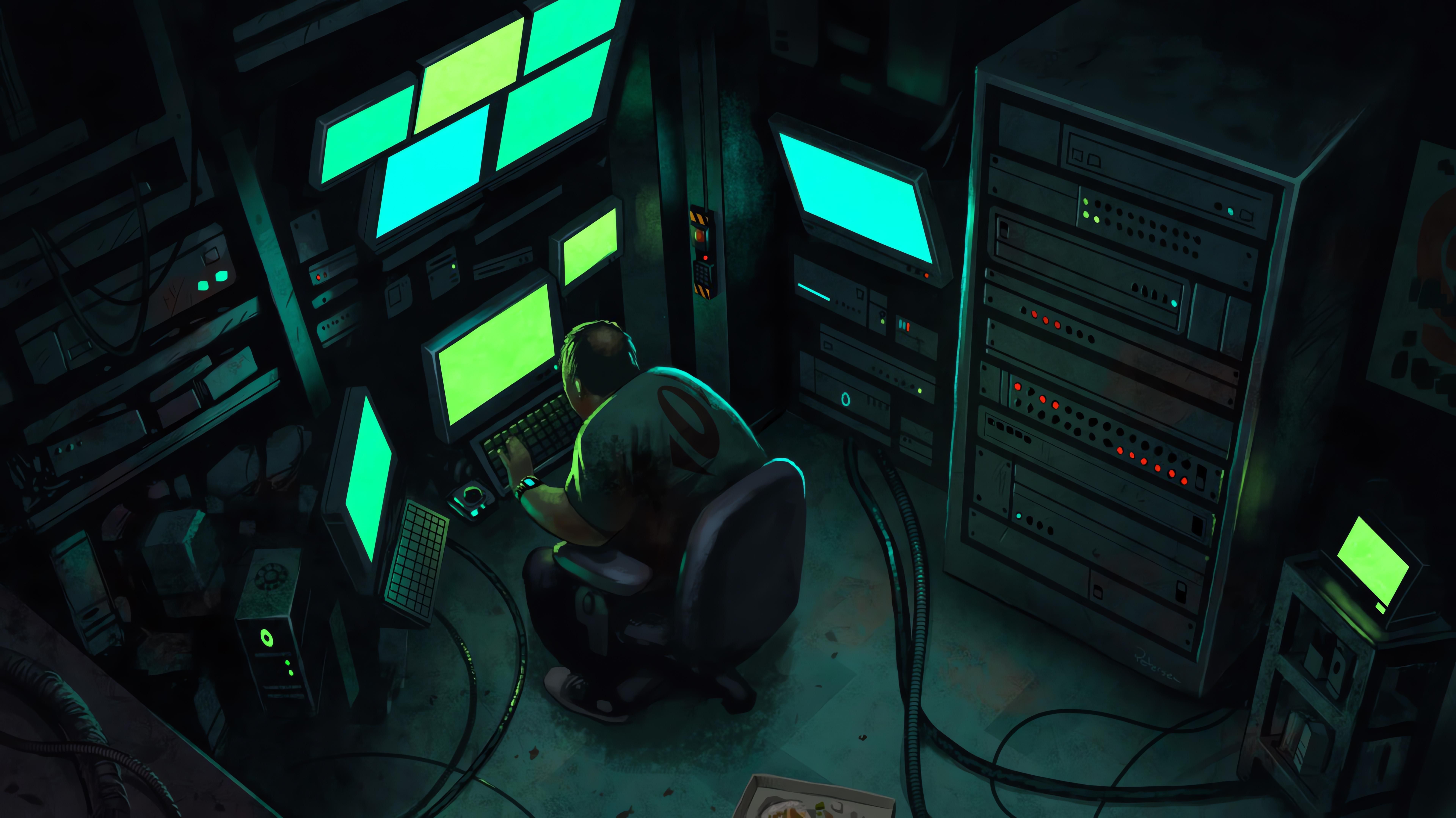 7680x4320 The Hacker Cave