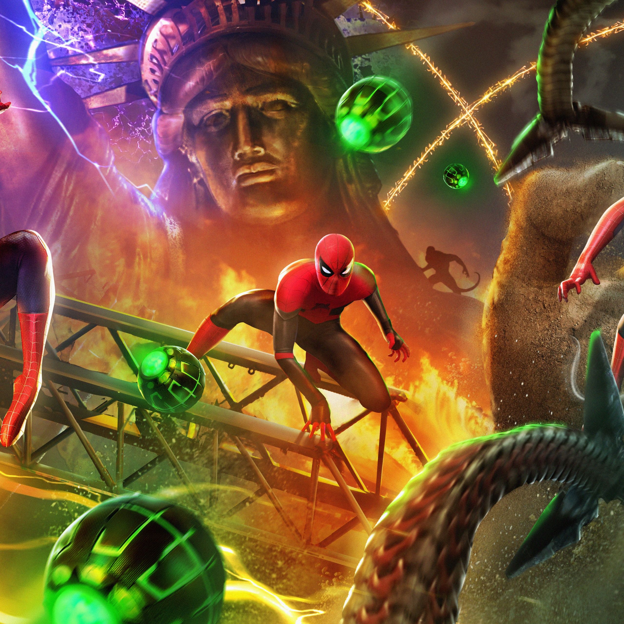 2560x2560 Spider Man: No Way Home Wallpaper 4K, Marvel Comics