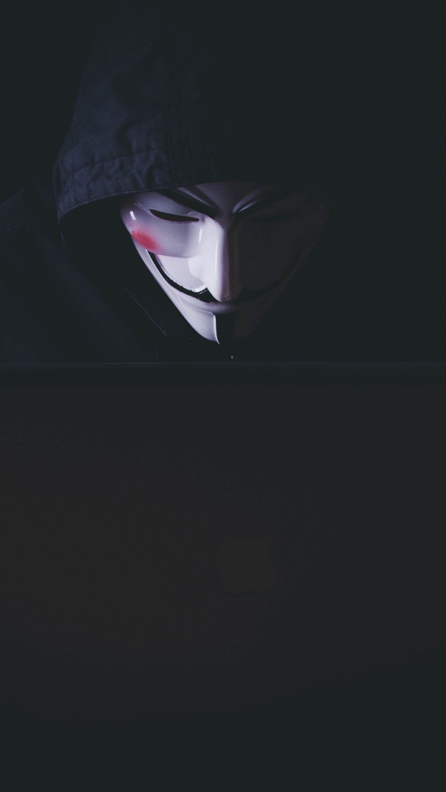 1440x2560 Download wallpaper 1440x2560 anonymous, hacker, mask, hood, laptop, dark qhd samsung galaxy s s edge, note, lg g4 HD background
