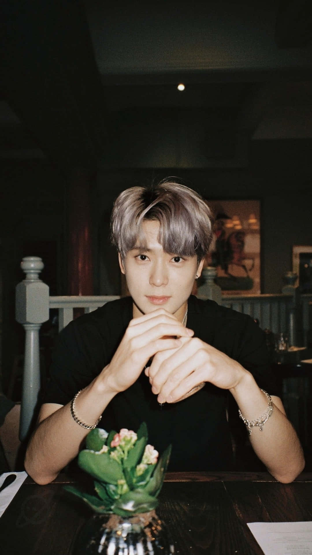 1080x1920 Download Nct Jaehyun In Casual Black Tee Wallpaper