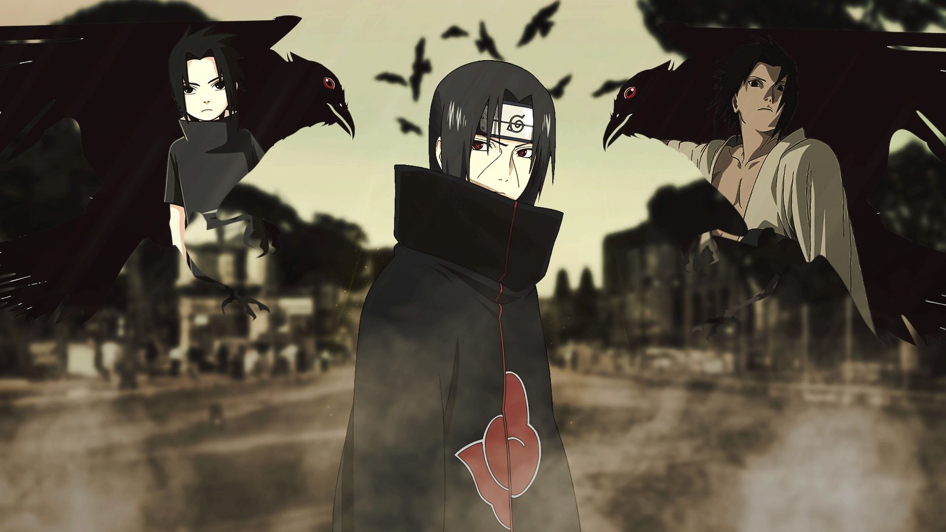1920x1080 Wallpaper Sasuke, Sasuke, Naruto, Naruto, Itachi, Itachi, Uchiha, Uchiha for mobile and desktop, section арт, resolution 1920x1080