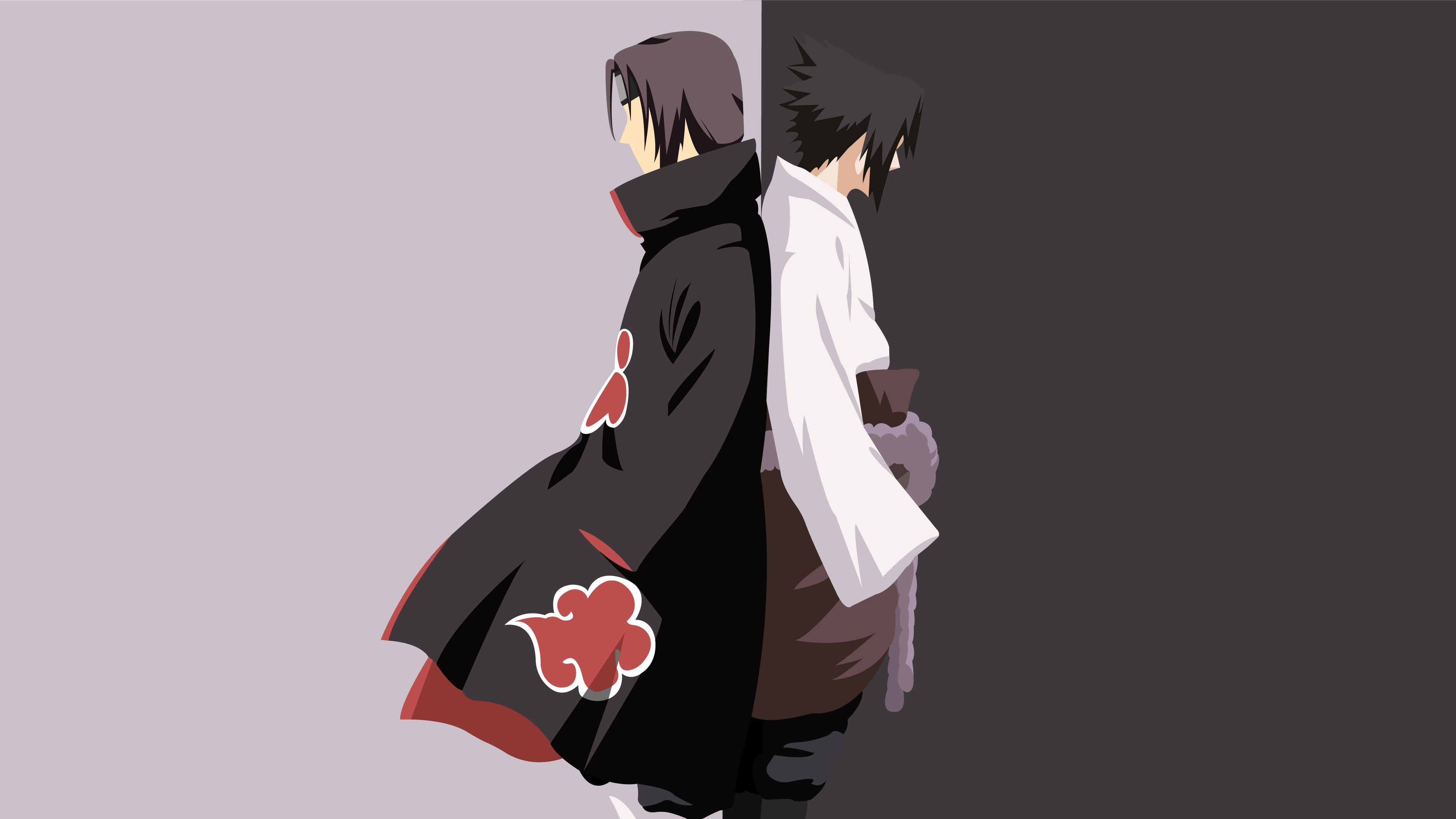 3840x2160 Itachi Uchiha Sasuke Uchiha 4K 8K HD Naruto Wallpaper