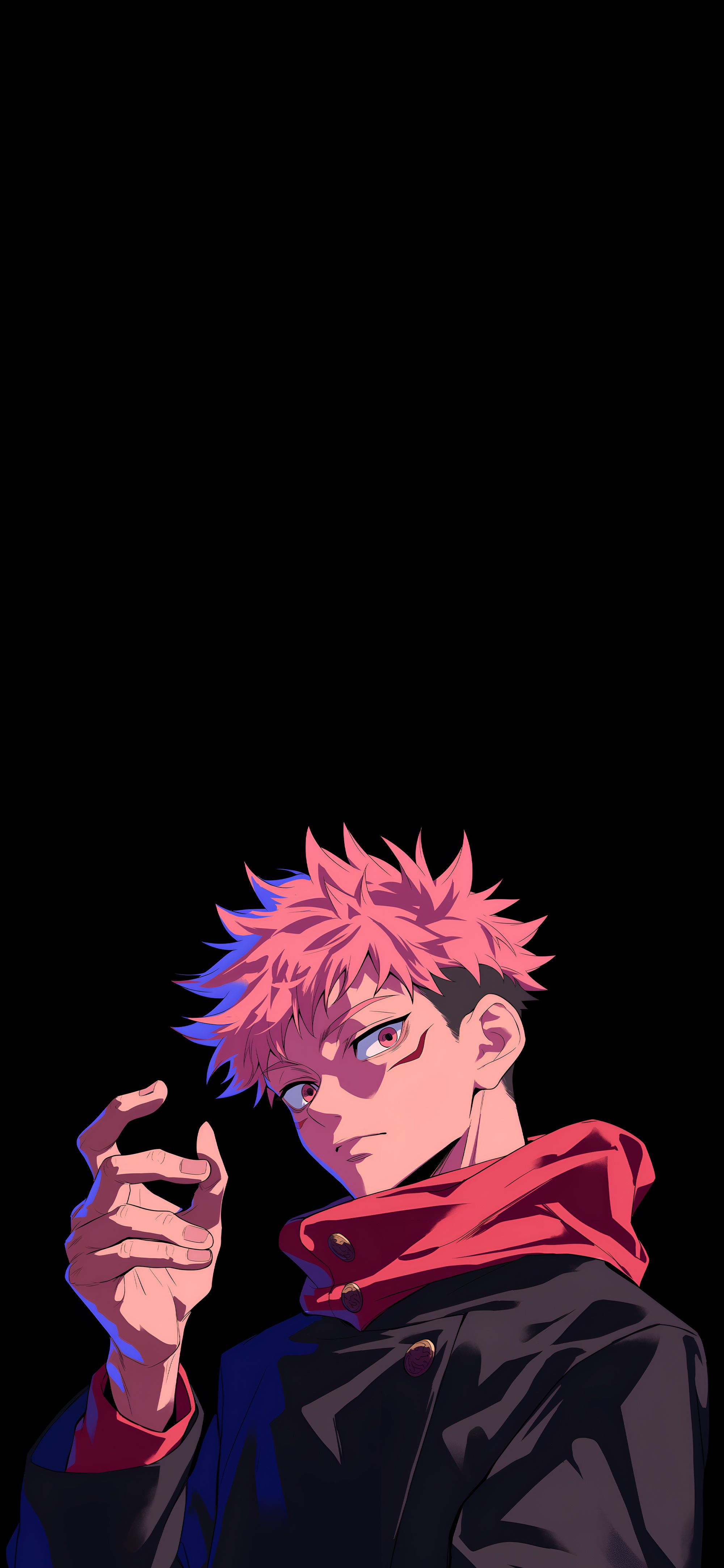 2000x4329 Jujutsu Kaisen Yuji Itadori Cool Pose Wallpaper