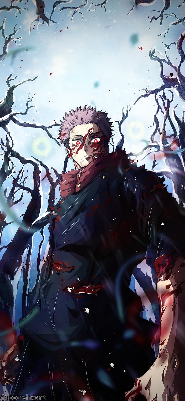 728x1576 HD wallpaper: Yuji Itadori, Jujutsu Kaisen, anime boys, vincentnoon
