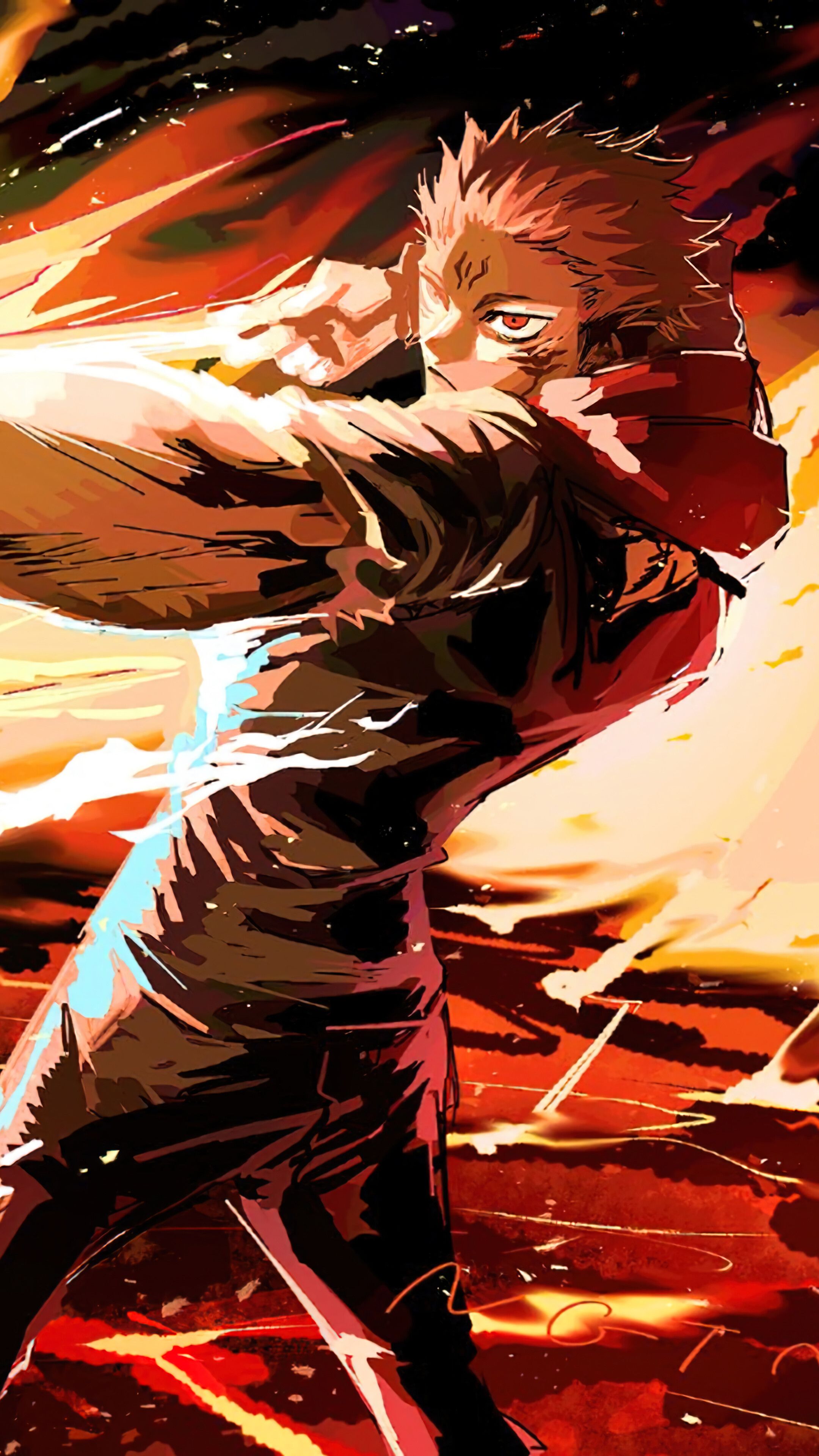 2160x3840 Jujutsu Kaisen Yuji Itadori Wallpaper iPhone Phone 4K e