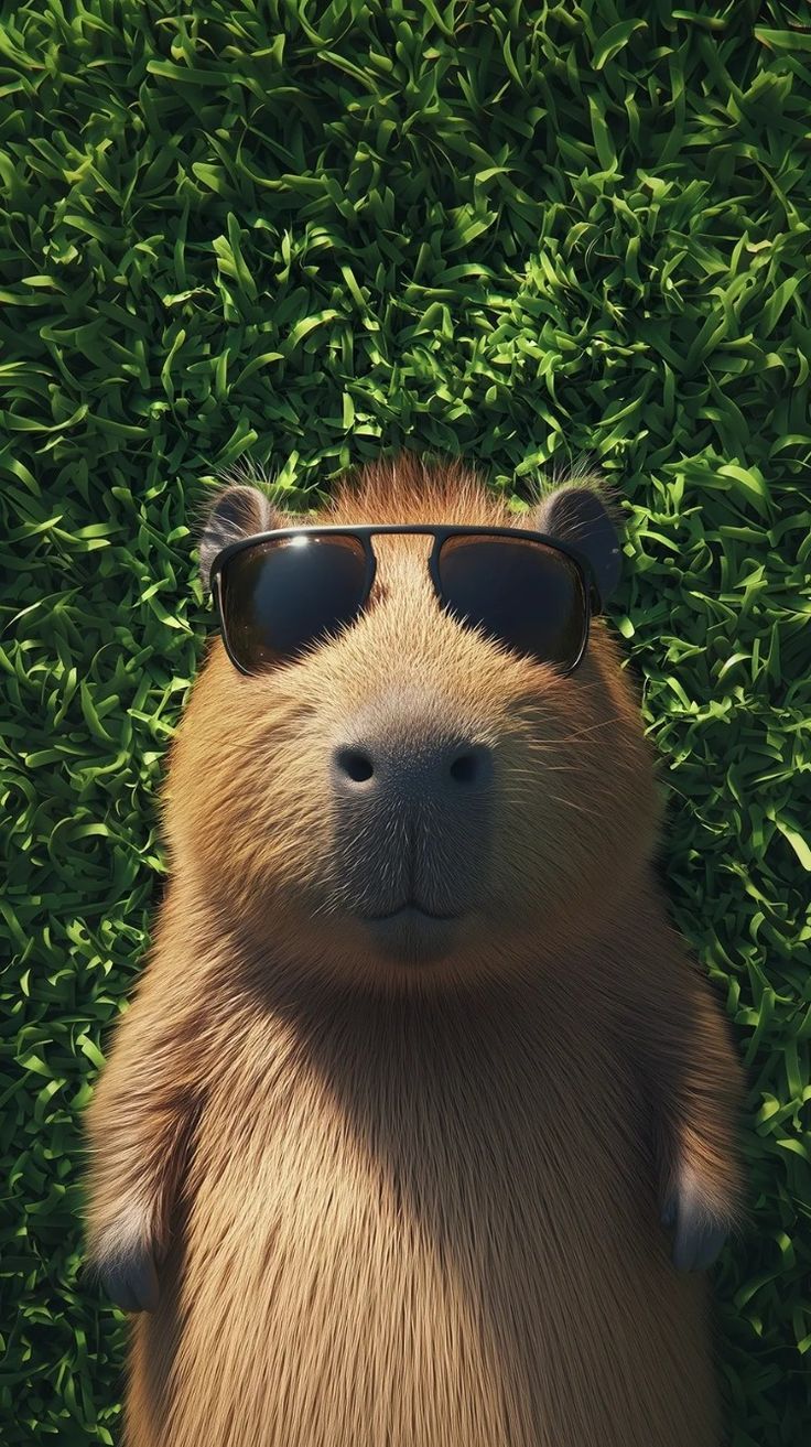 736x1313 Domineering (silly) air, Capybara wallpaper B091