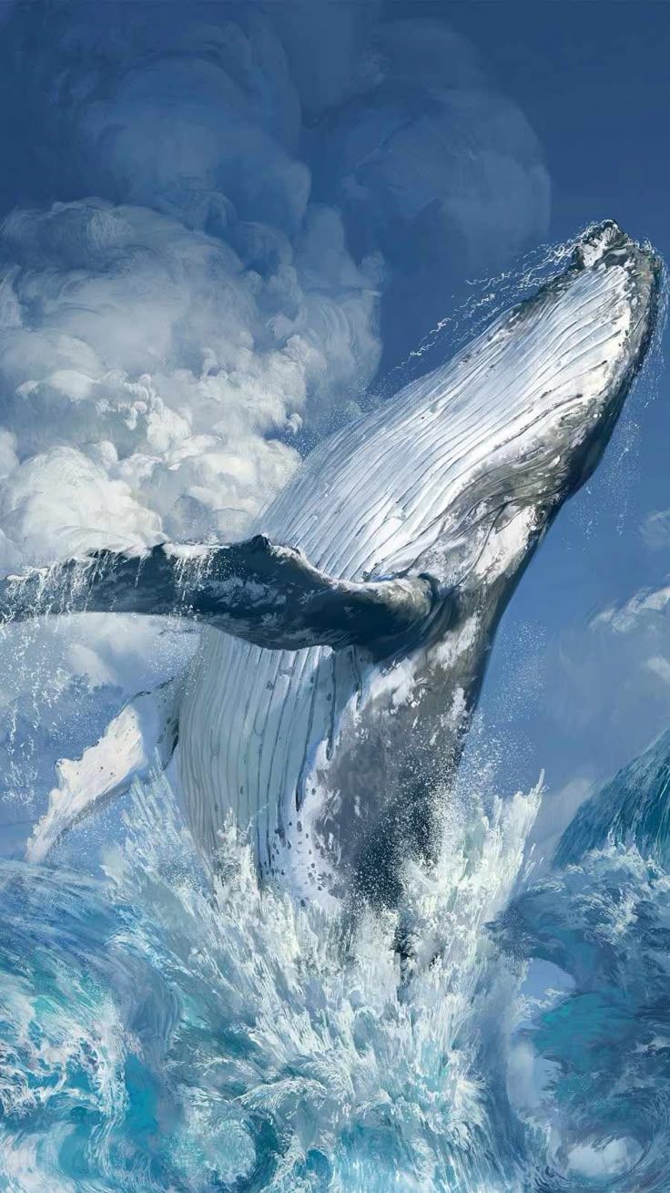 736x1309 Giant Whale 4K iPhone Wallpaper